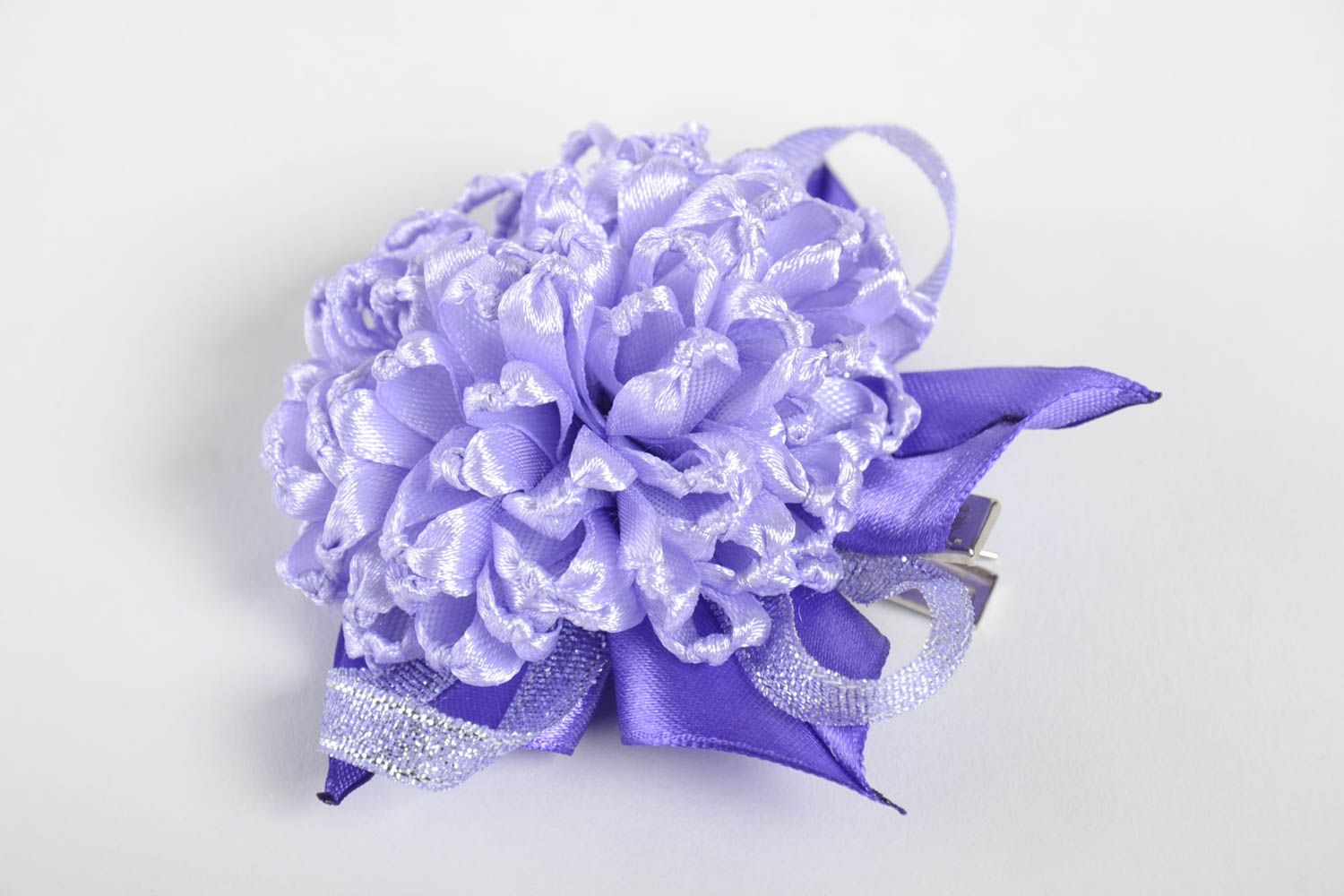Handmade designer hair clip stylish unusual accessory flower hair clip photo 4