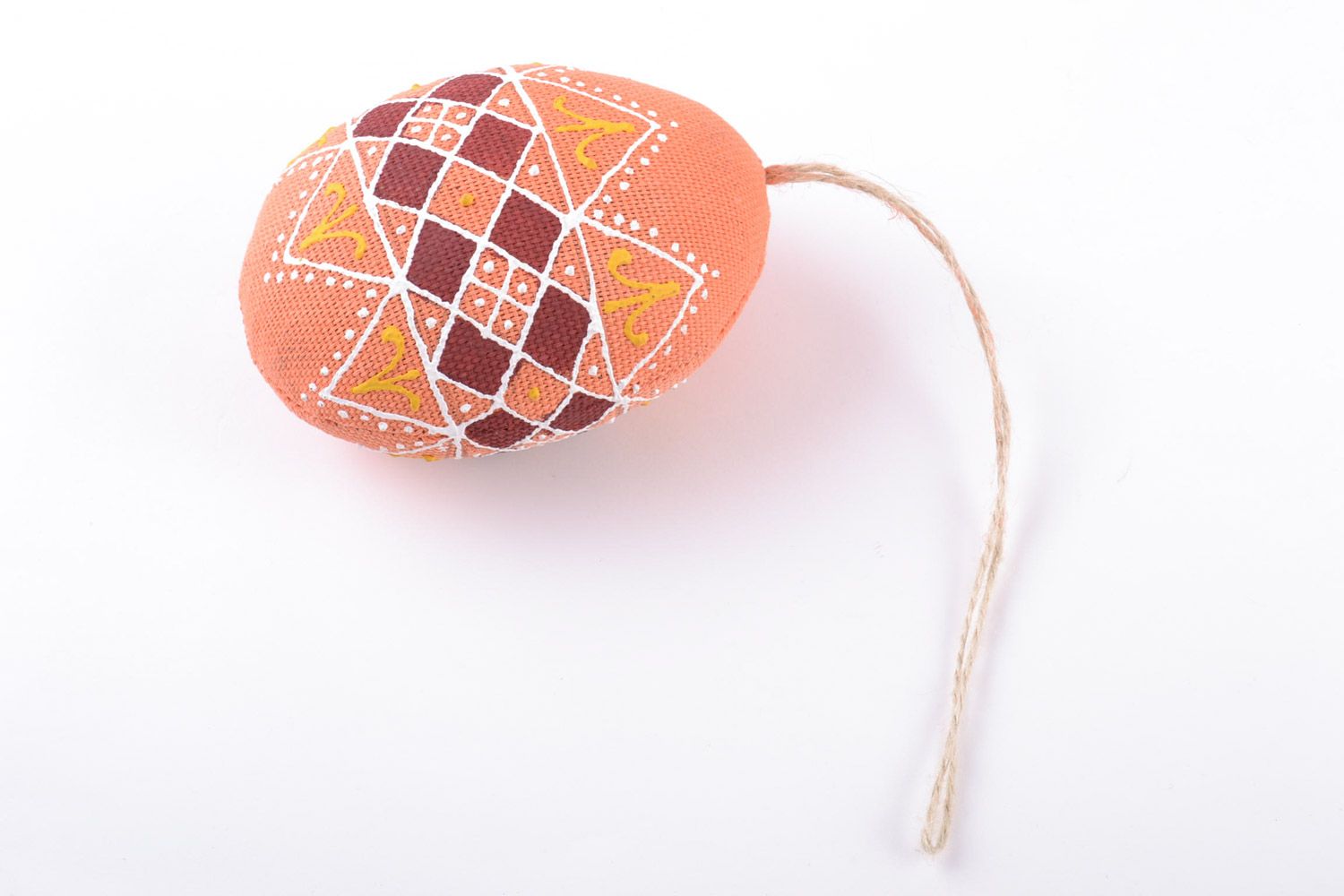 Colgante decorativo de tela con forma de huevo de Pascua artesanal aromatizado foto 4