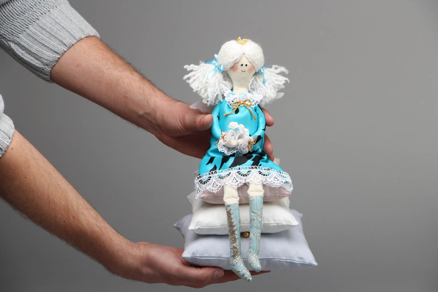 Авторская кукла текстильная Принцесса на горошине фото 4