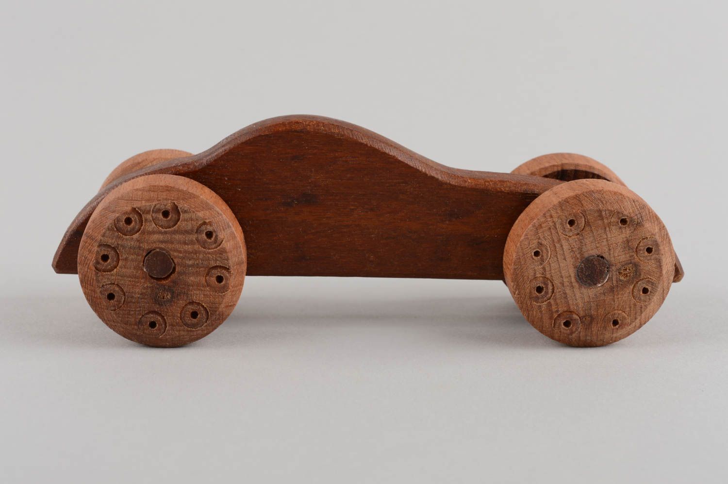 Wooden designer stylish unusual eco friendly toy car on wheels for boys photo 4