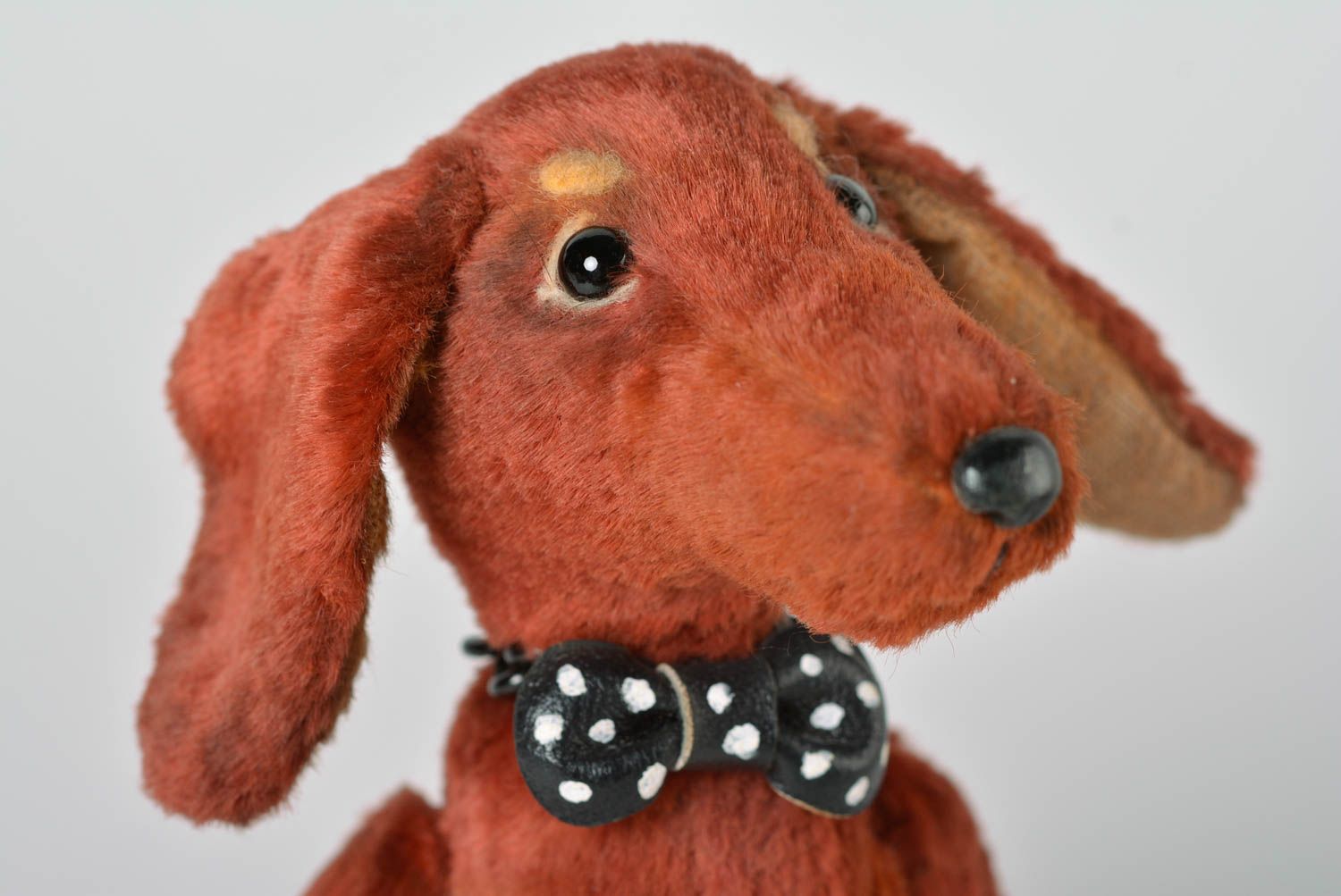 Peluche de animal hecho a mano juguete de tela regalo original Perro salchicha  foto 3