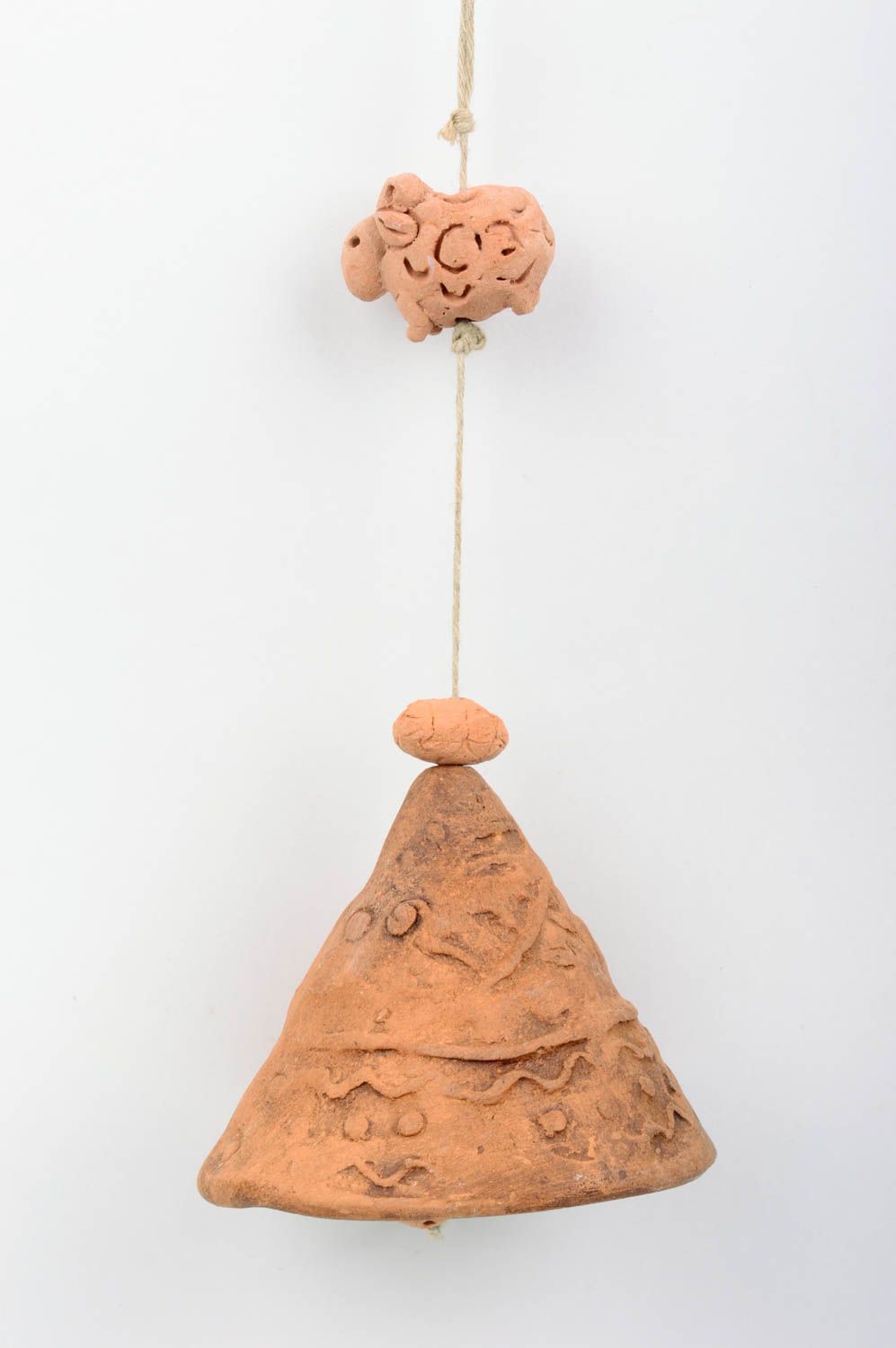 Handmade designer bell ceramic unusual accessory stylish decorative bell photo 1