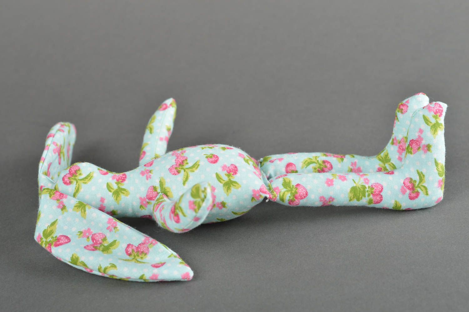 Авторская игрушка ручной работы игрушка заяц стильный подарок из ткани детский фото 4