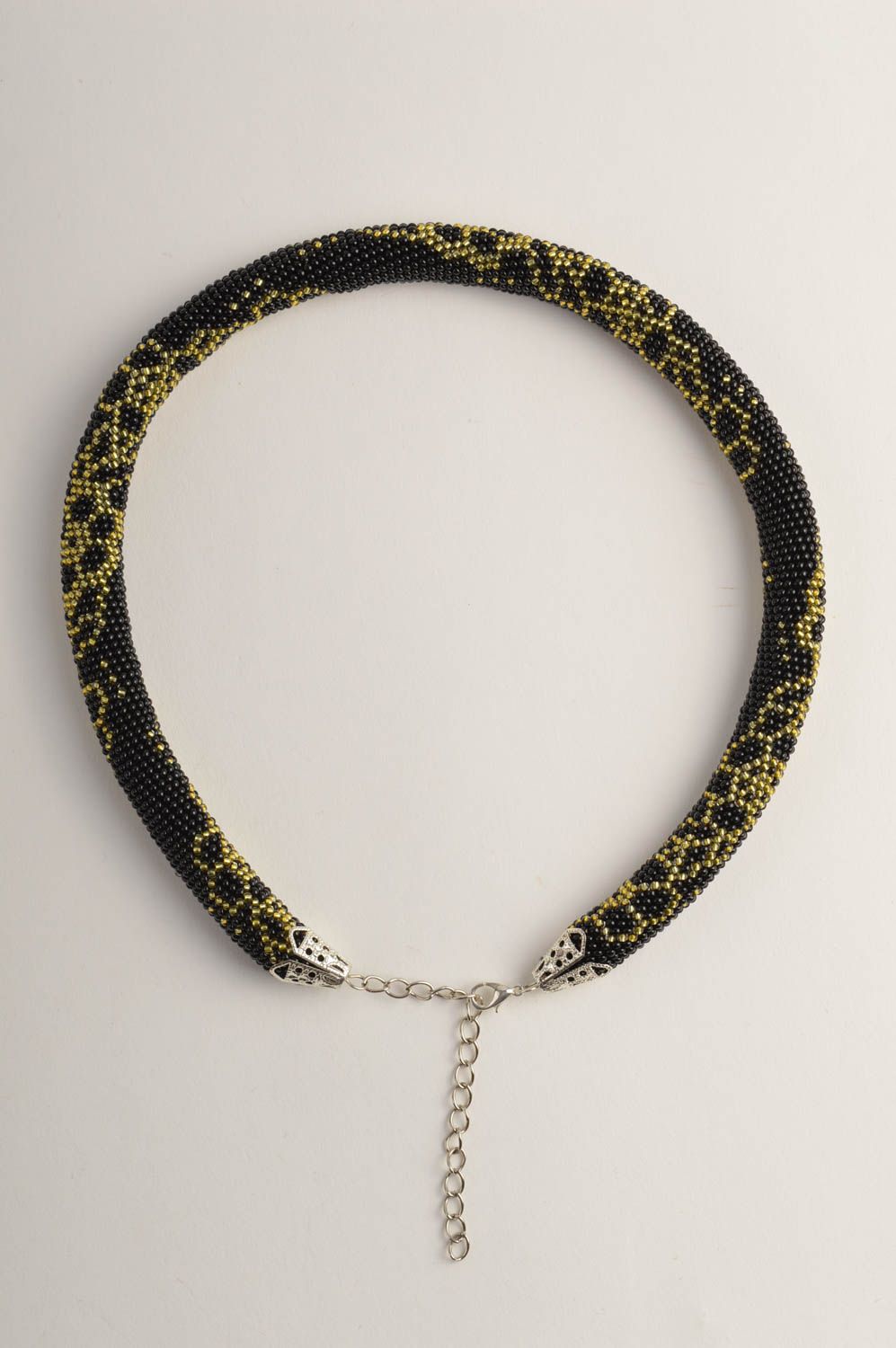 Halskette für Damen handgefertigt Modeschmuck Kette Designer Schmuck gemustert foto 4