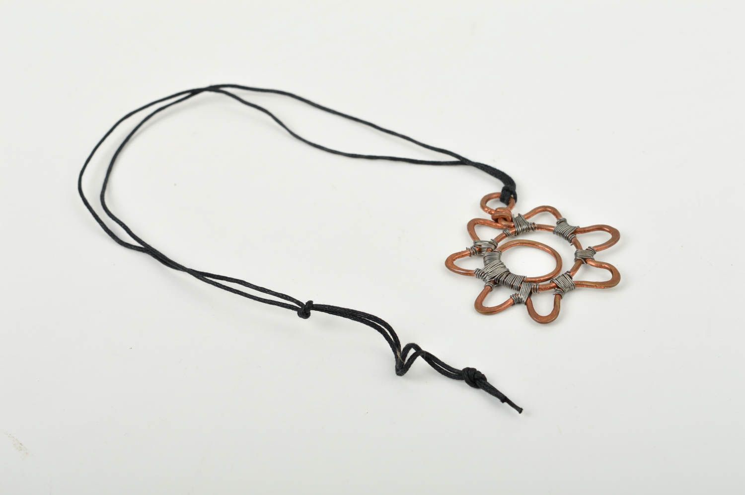 Schnur Anhänger handmade Kupfer Anhänger lange Halskette für Frau Geschenk foto 4