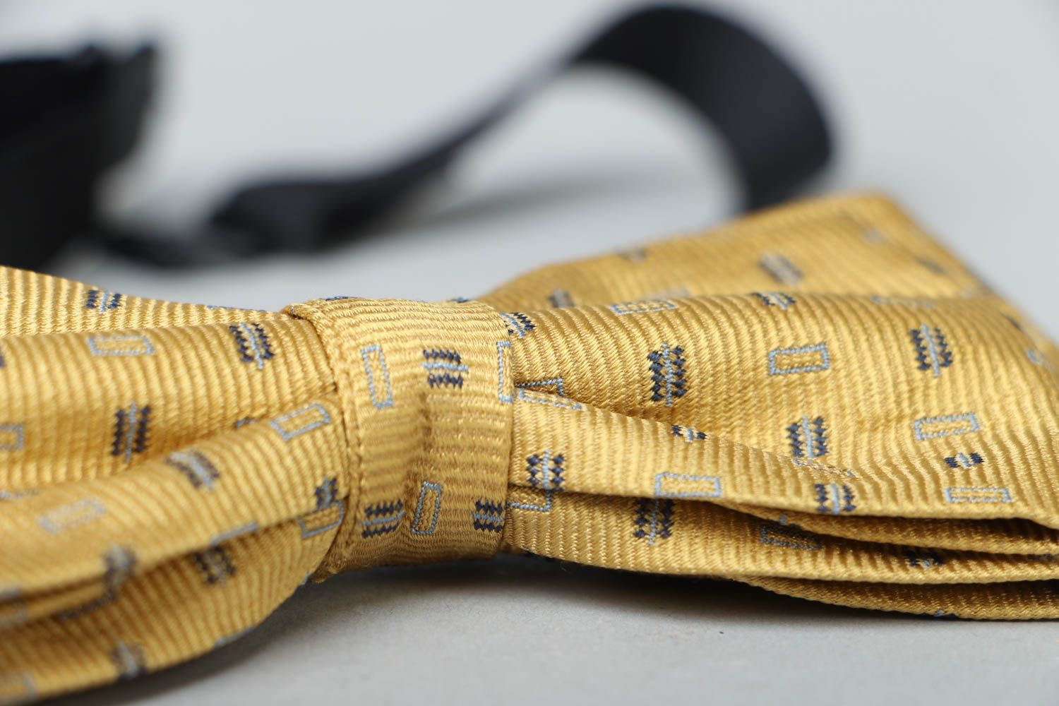 Fabric bow tie Yellow photo 3