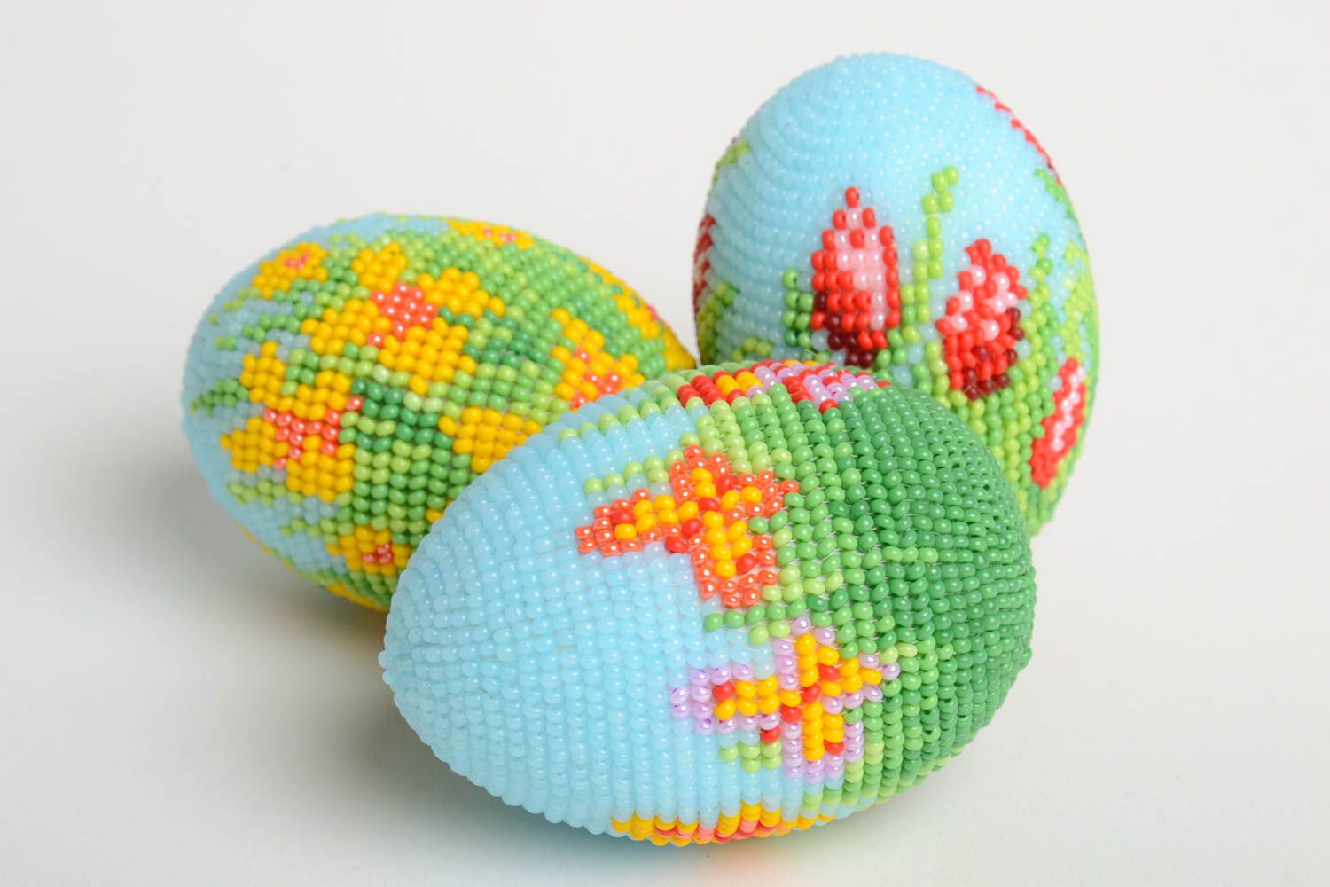 Easter home decor handmade decorative egg beaded Easter souvenir cute egg photo 4