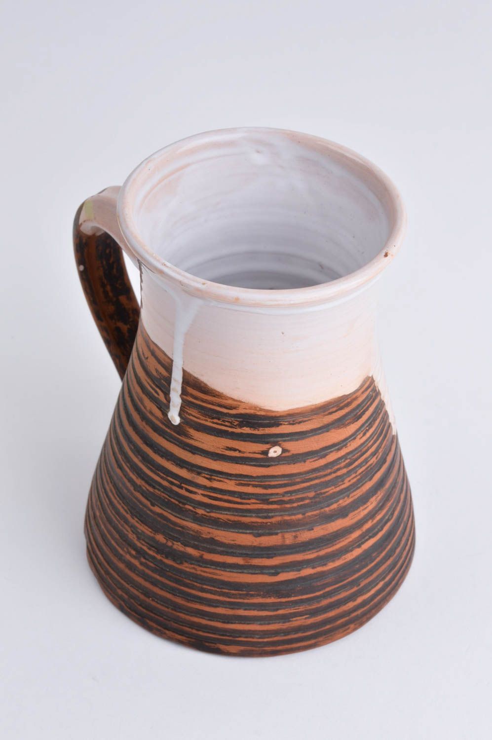 Bierkrug Ton handgefertigt Keramik Geschirr Männer Geschenk ausgefallen foto 3