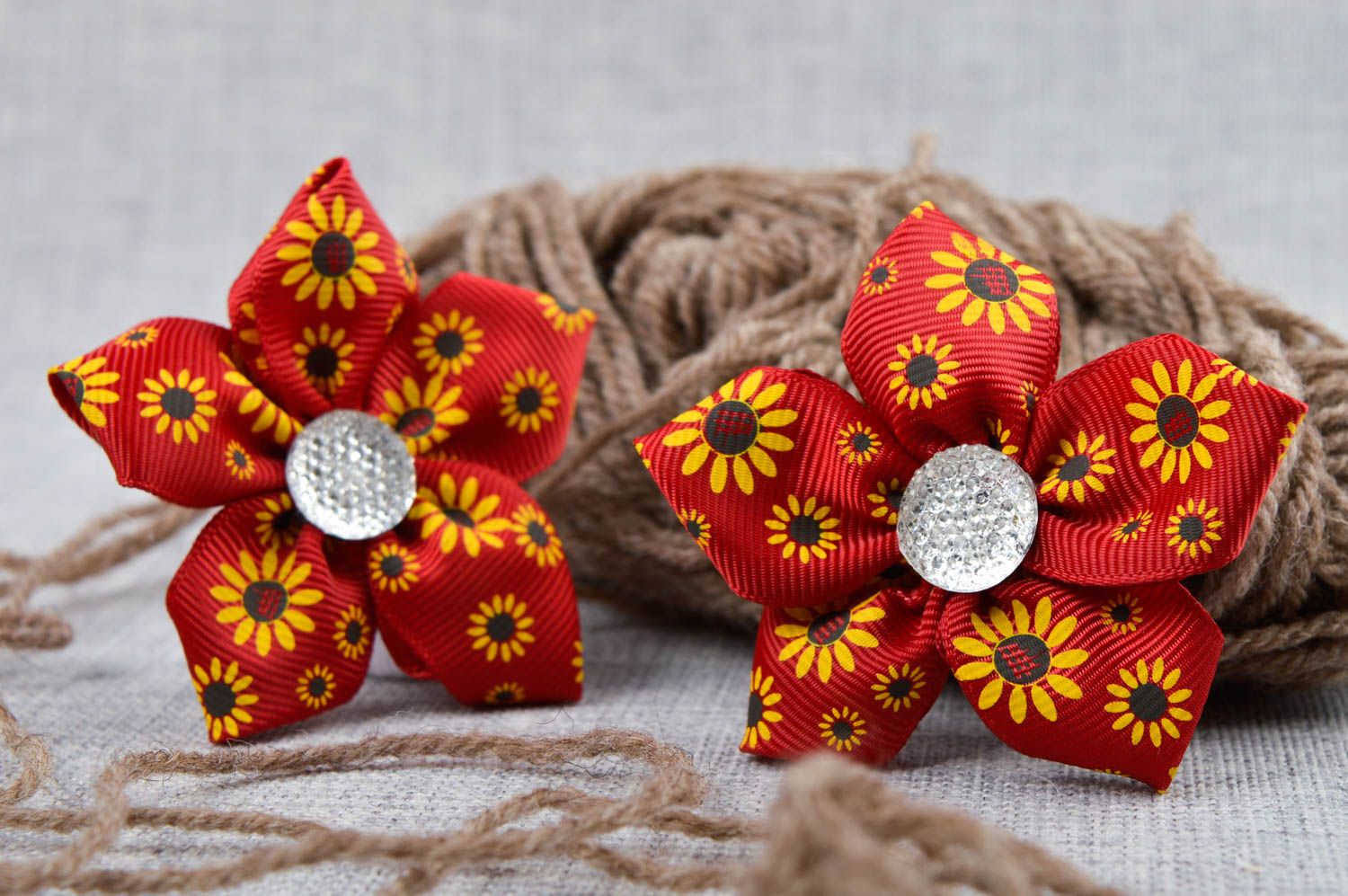 Handmade Schmuck modische Blumen Haargummis tolles schönes Haargummis Geschenk foto 1