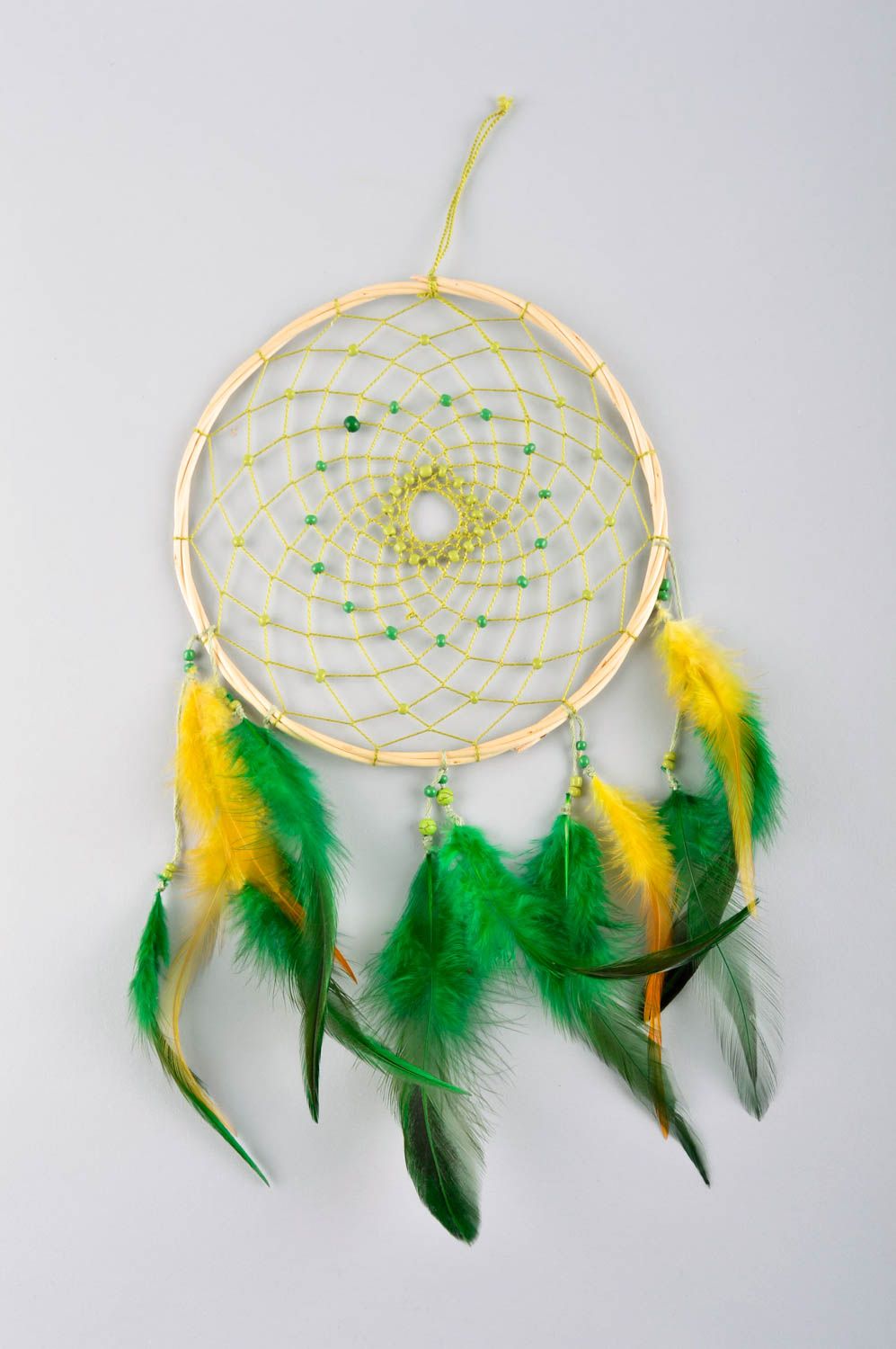 Atrapasueños con plumas artesanal talismán de protección decoración de casa  foto 2