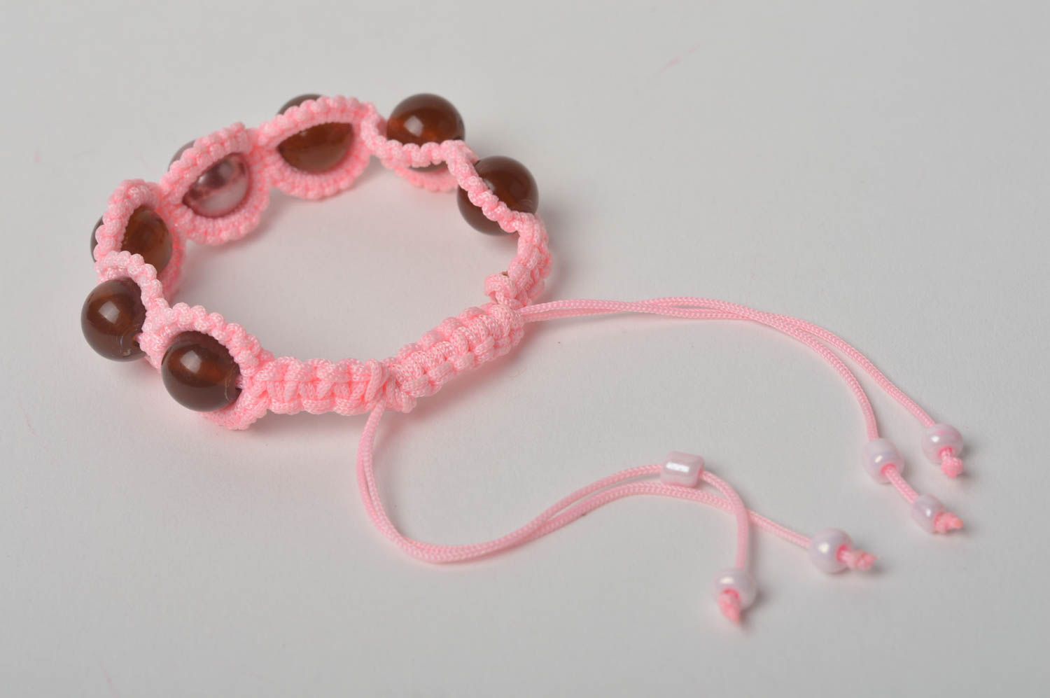 Handmade Textil Armband Armschmuck Damen Mode Schmuck Geschenk für Mädchen rosa foto 5