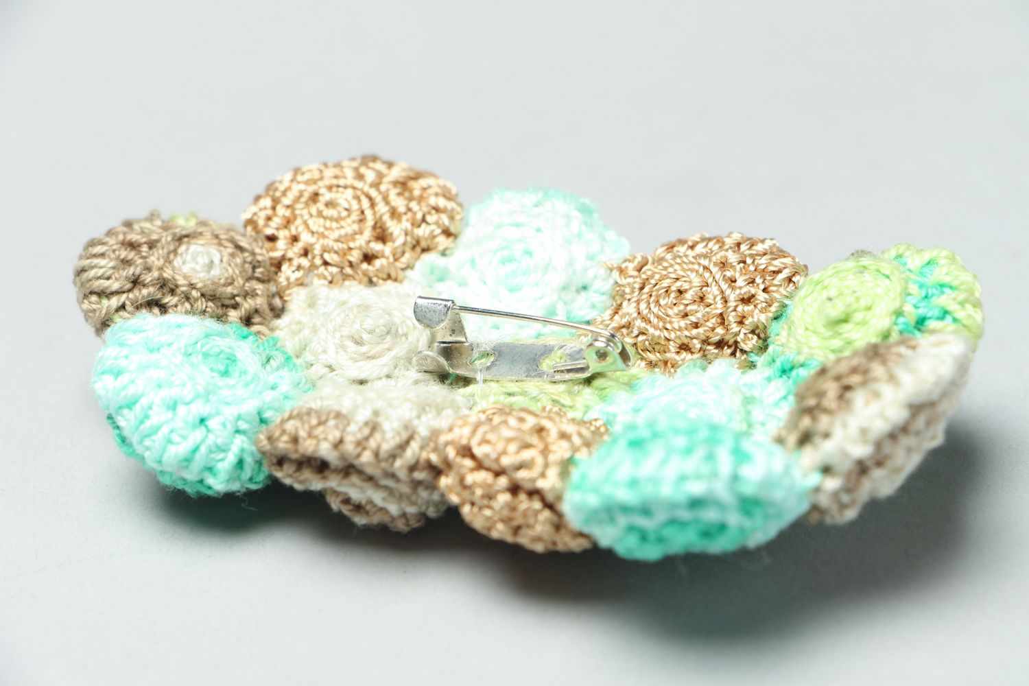 Handmade crochet brooch Sea Stones photo 3