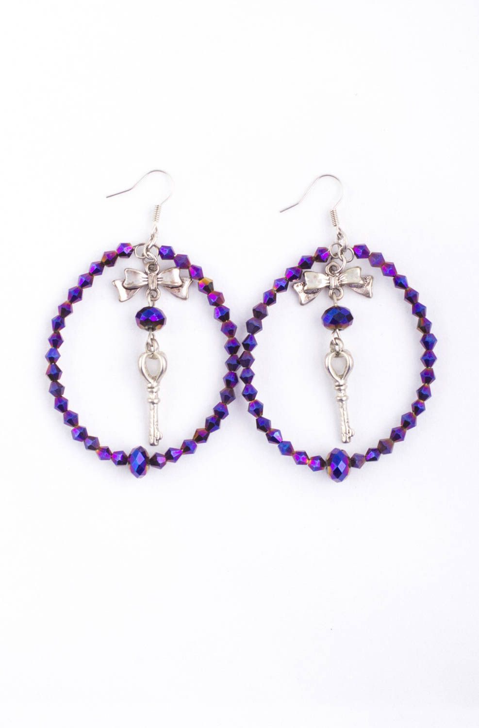 Handmade elegant beaded earrings stylish female earrings designer jewelry photo 3