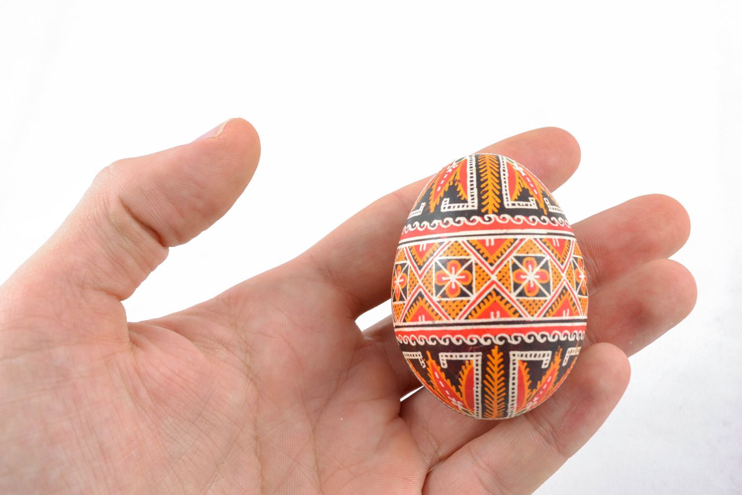 Painted egg in Ukrainian style photo 1