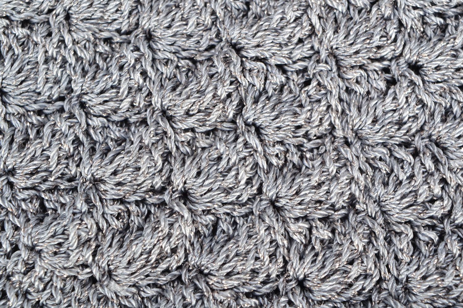 Crochet handbag Gray photo 3