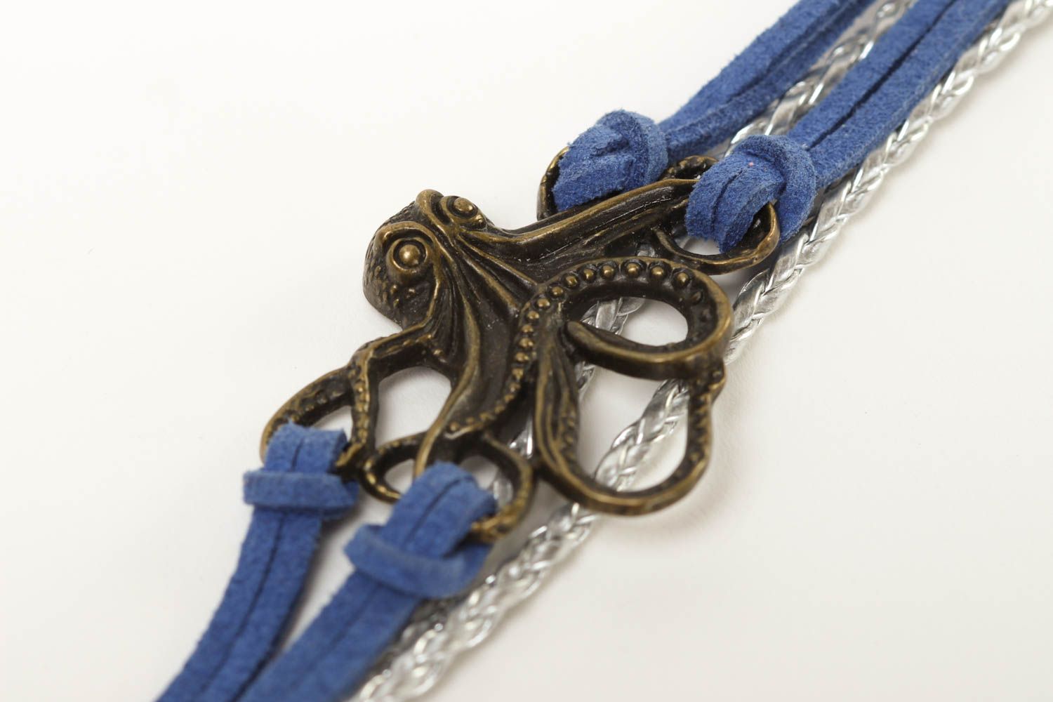 Bracelet style marin Bijou fait main multirang en daim et cuir Cadeau pour femme photo 2