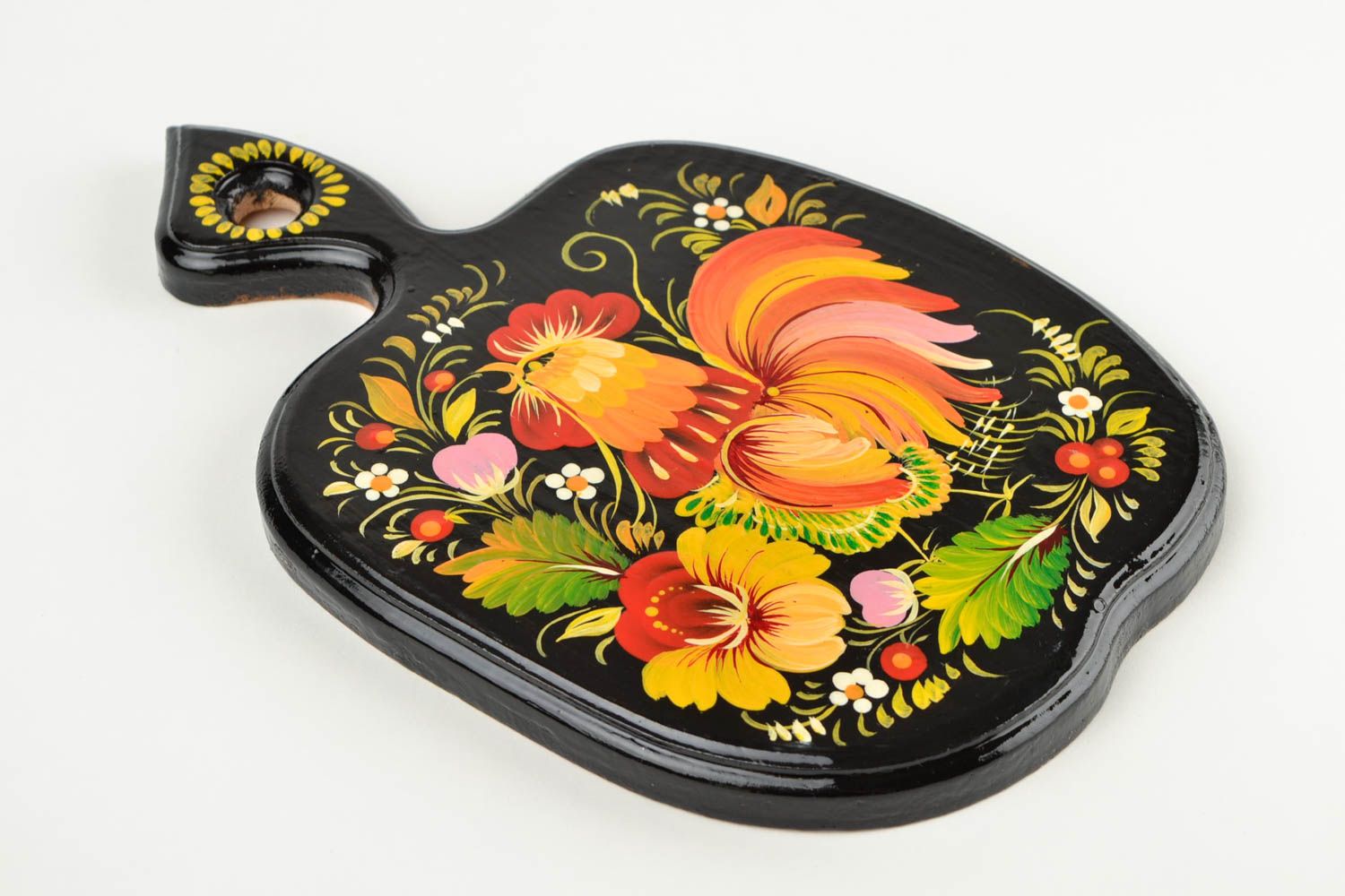 Tabla de cortar artesanal accesorio de cocina elemento decorativo con ornamentos foto 3