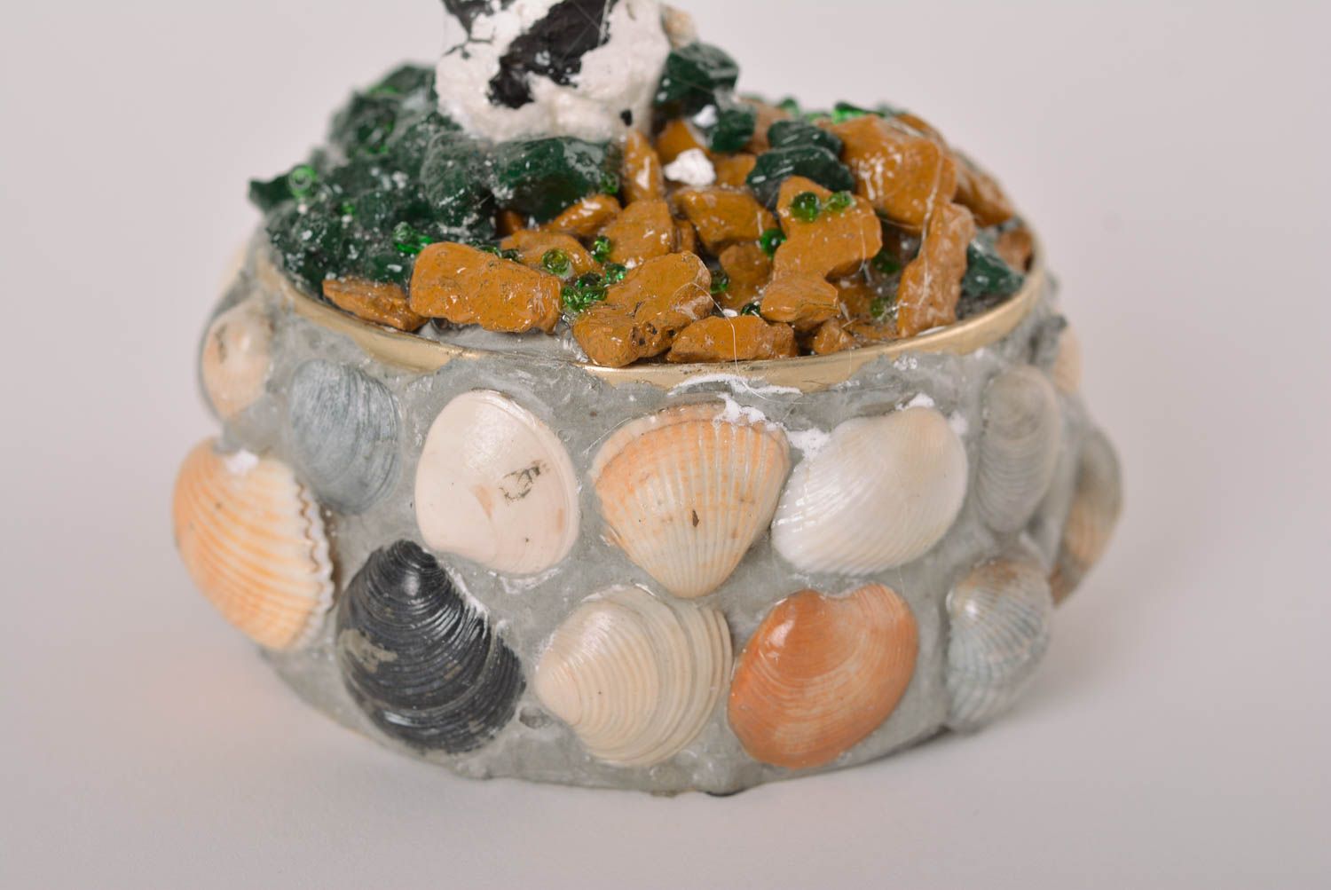 Handmade Deko Baum Rocailles Perlen Dekoration Geschenk Idee wunderschön foto 5