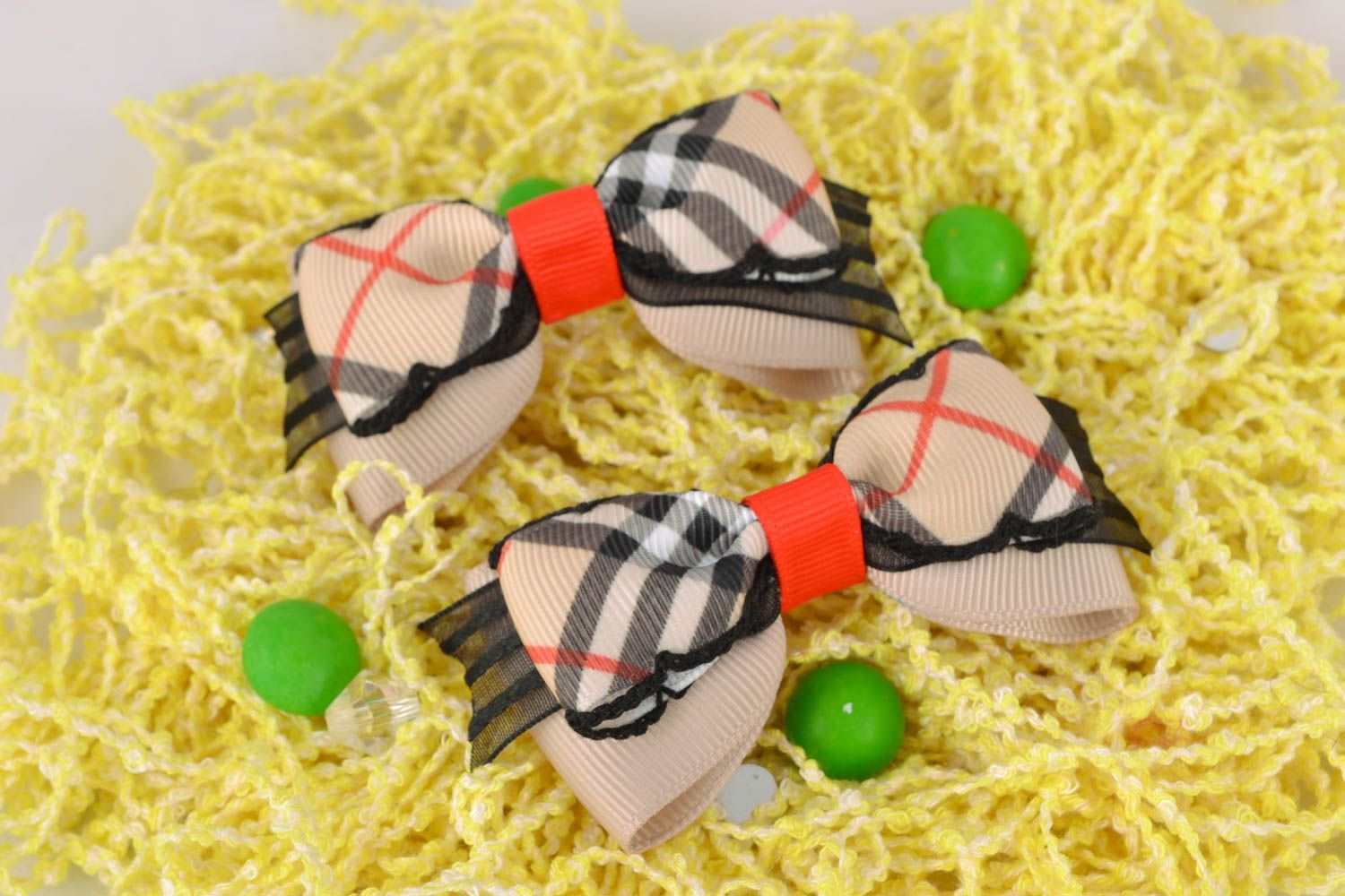 Rep ribbon bows for brooch or hair accessory
 photo 1