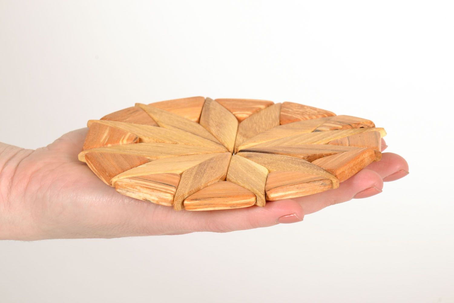 Dessous-de-plat en bois fait main pour plats chauds photo 5