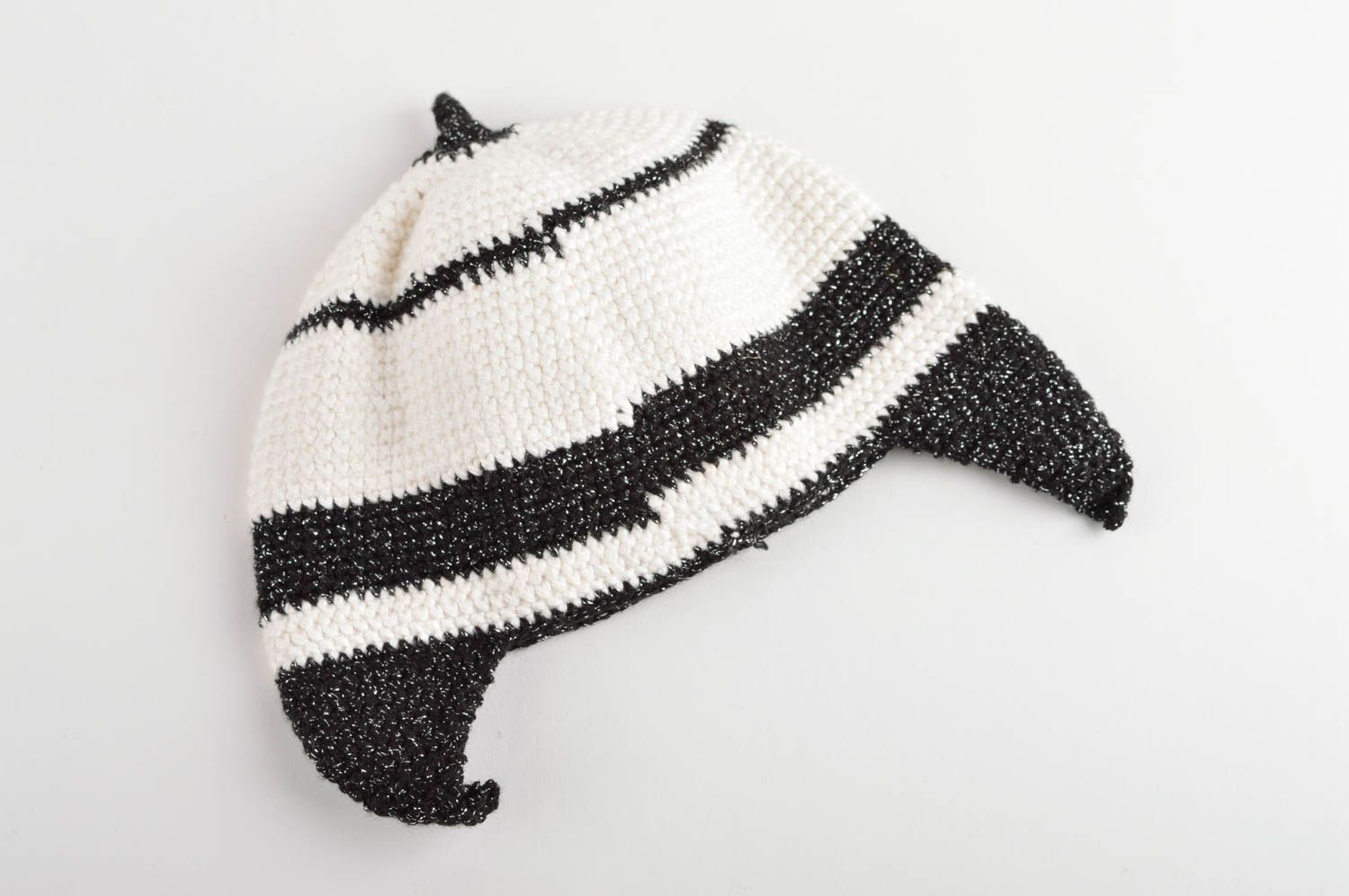 Handmade cap for girls unusual fall headwear warm designer cap for kids photo 3