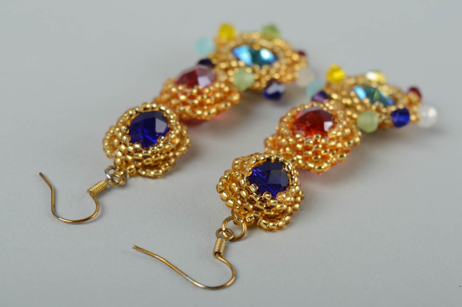 Handmade earrings beaded earrings fashion earrings with pendants design jewelry  photo 4