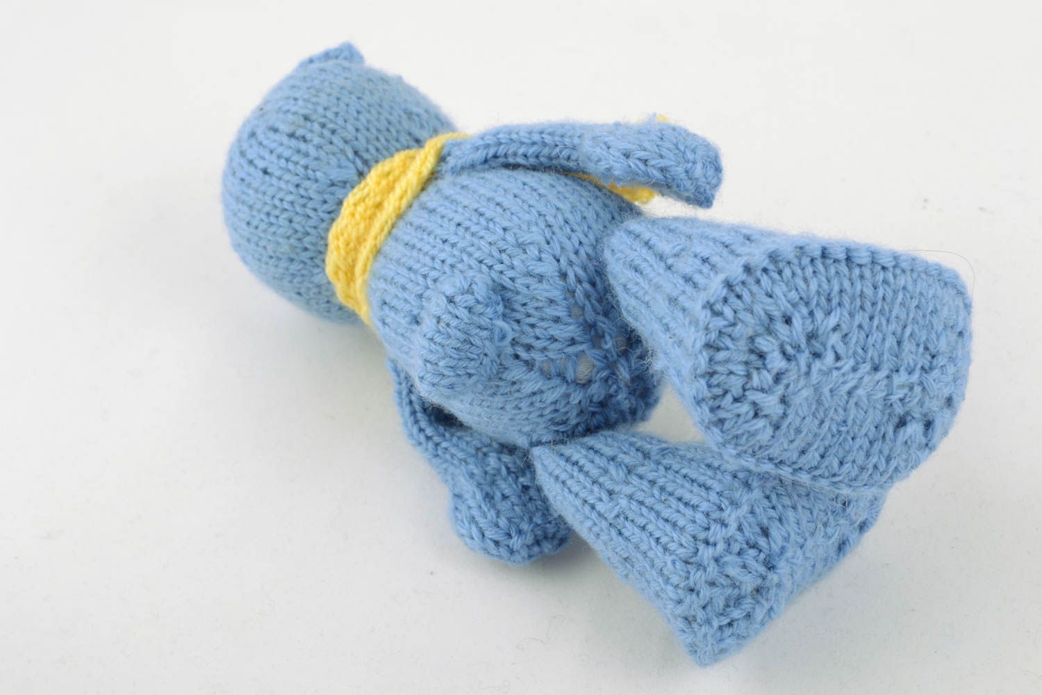 Giocattolo a maglia fatto a mano pupazzo morbido a forma di orsetto da bambini foto 2