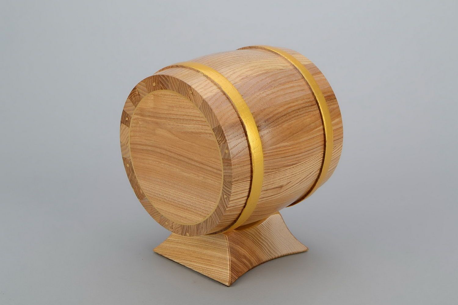 Caixa de madeira barril foto 2