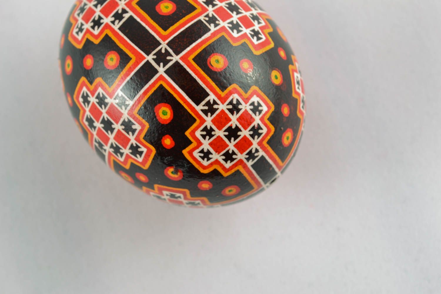 Painted egg with Ukrainian ornament photo 2