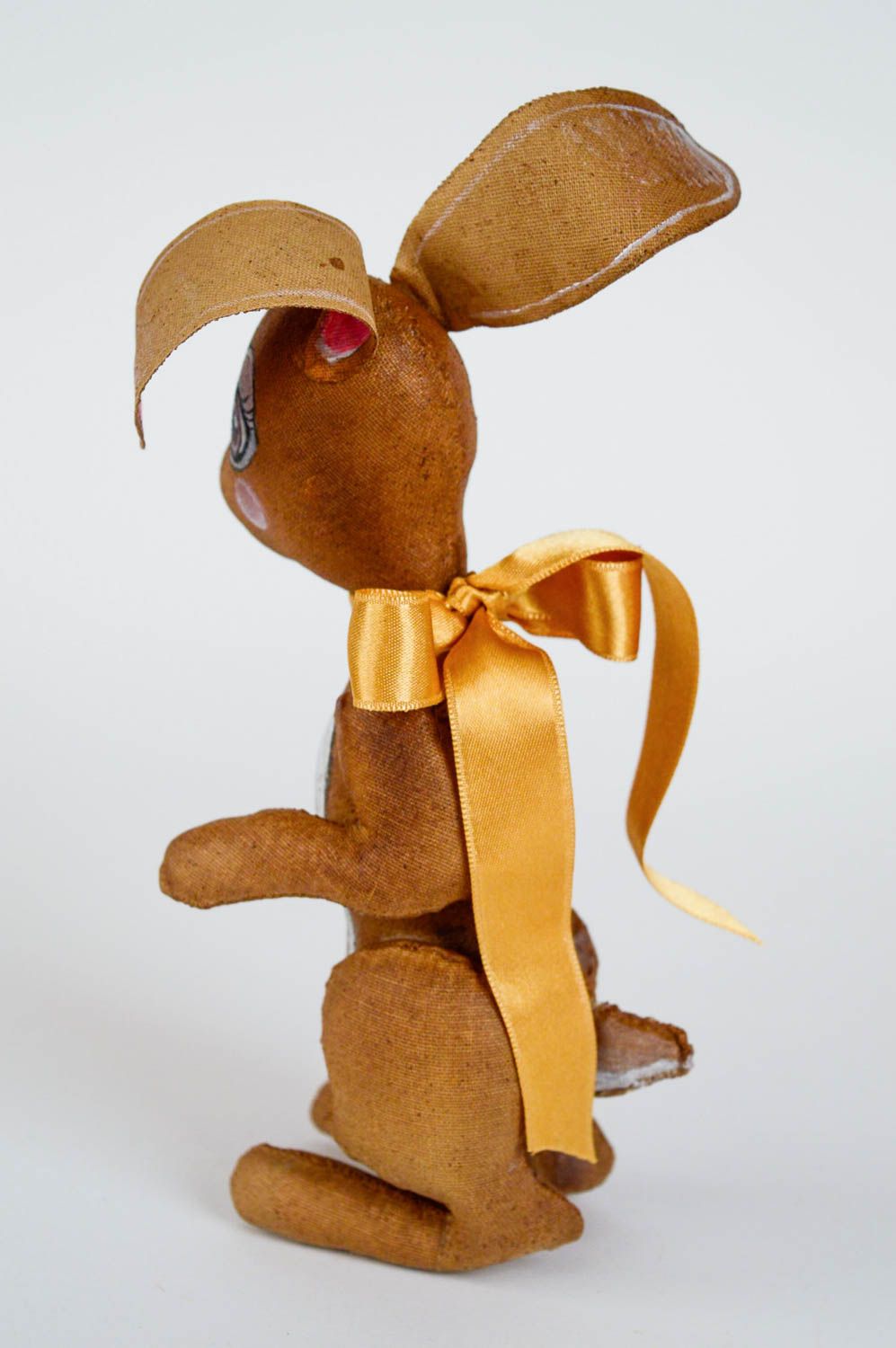Aroma Kuscheltier Hase Designer Spielzeug aus Baumwolle handgemacht weich  foto 2