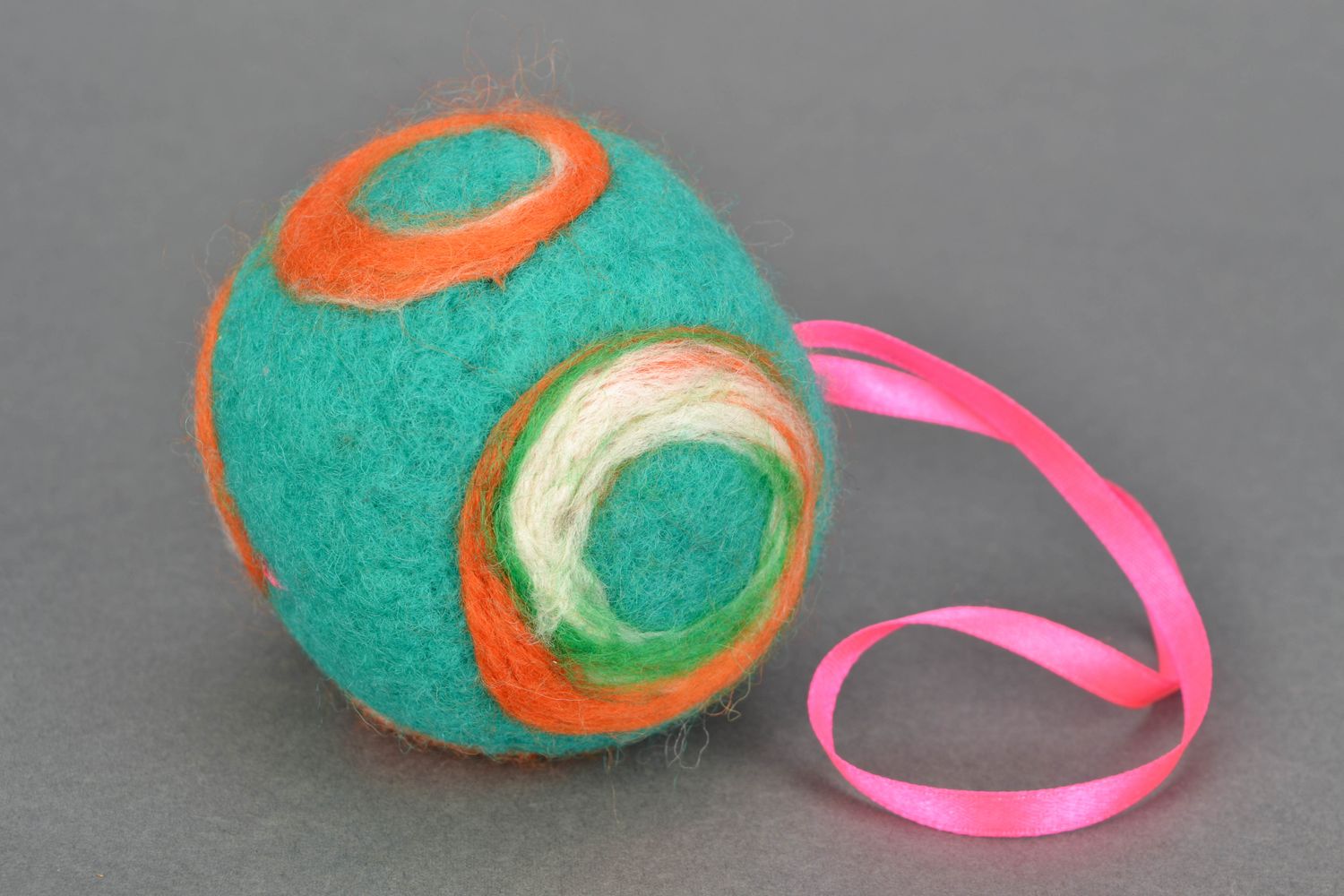 Felted wool New Year's ball Turquoise photo 3