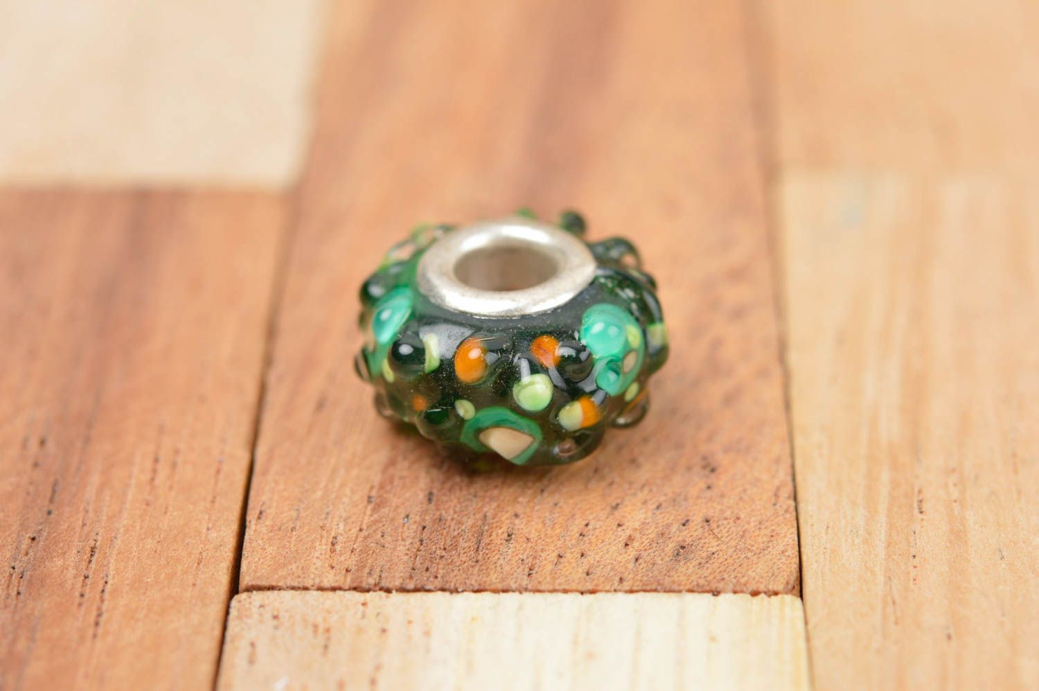 Beautiful handmade glass bead unusual glass beads jewelry making supplies photo 2