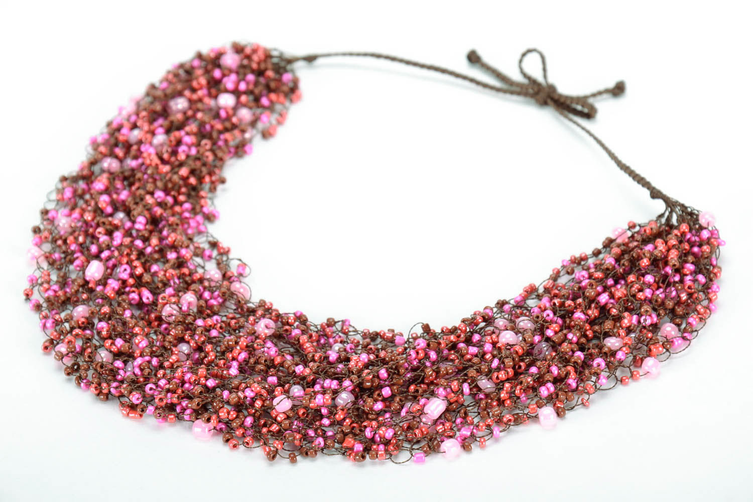 Multi row bead necklace photo 1