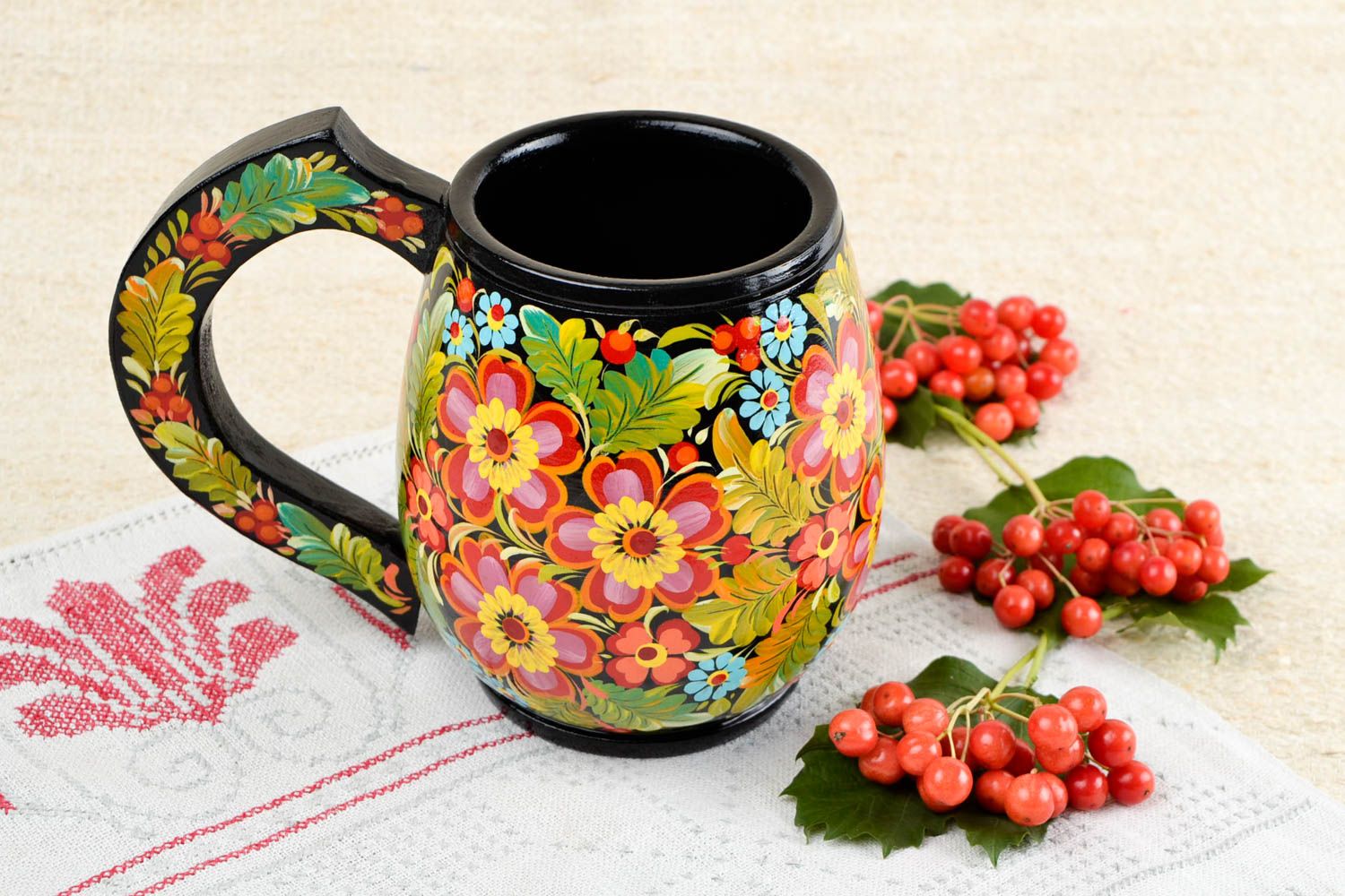 Handmade mug designer glass wooden cup for kitchen decor decorative use only photo 1