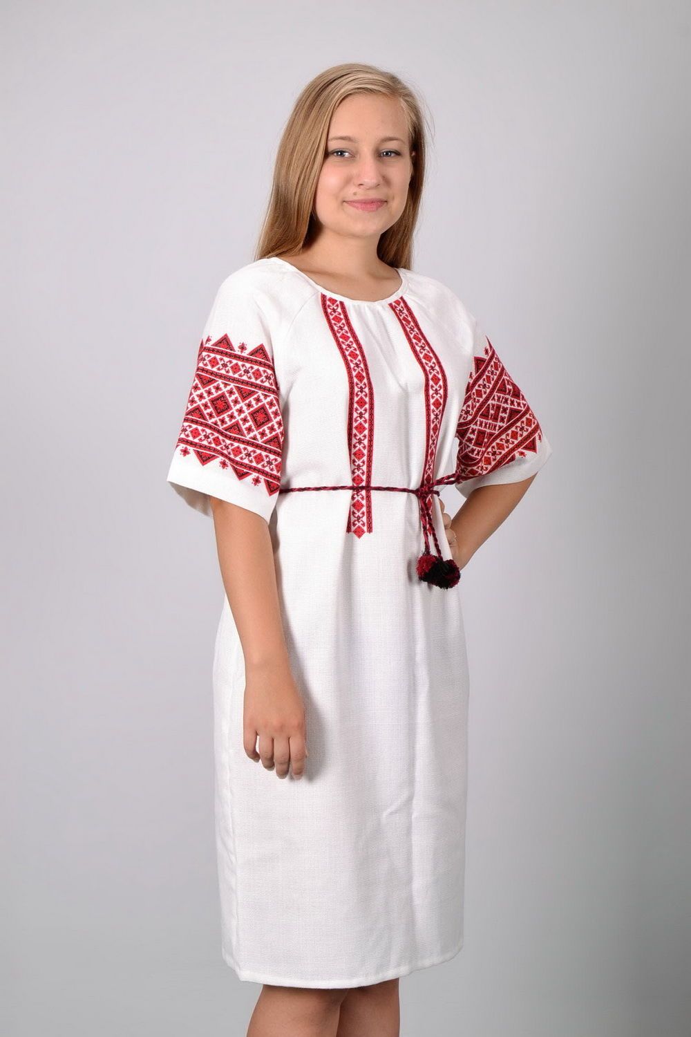 Robe ethnique en coton avec broderie photo 5