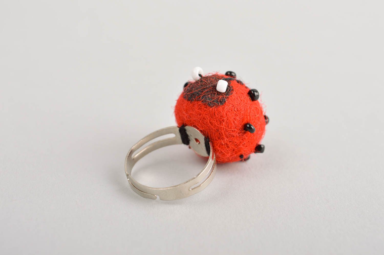 Homemade jewelry designer seal ring wool felting fashion accessories big ring photo 3