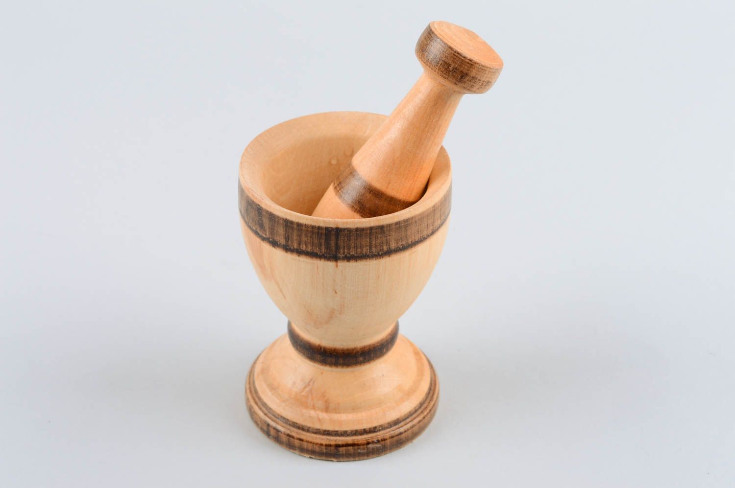 Handmade kitchen accessories wooden mortar and pestle wood kitchenware photo 3