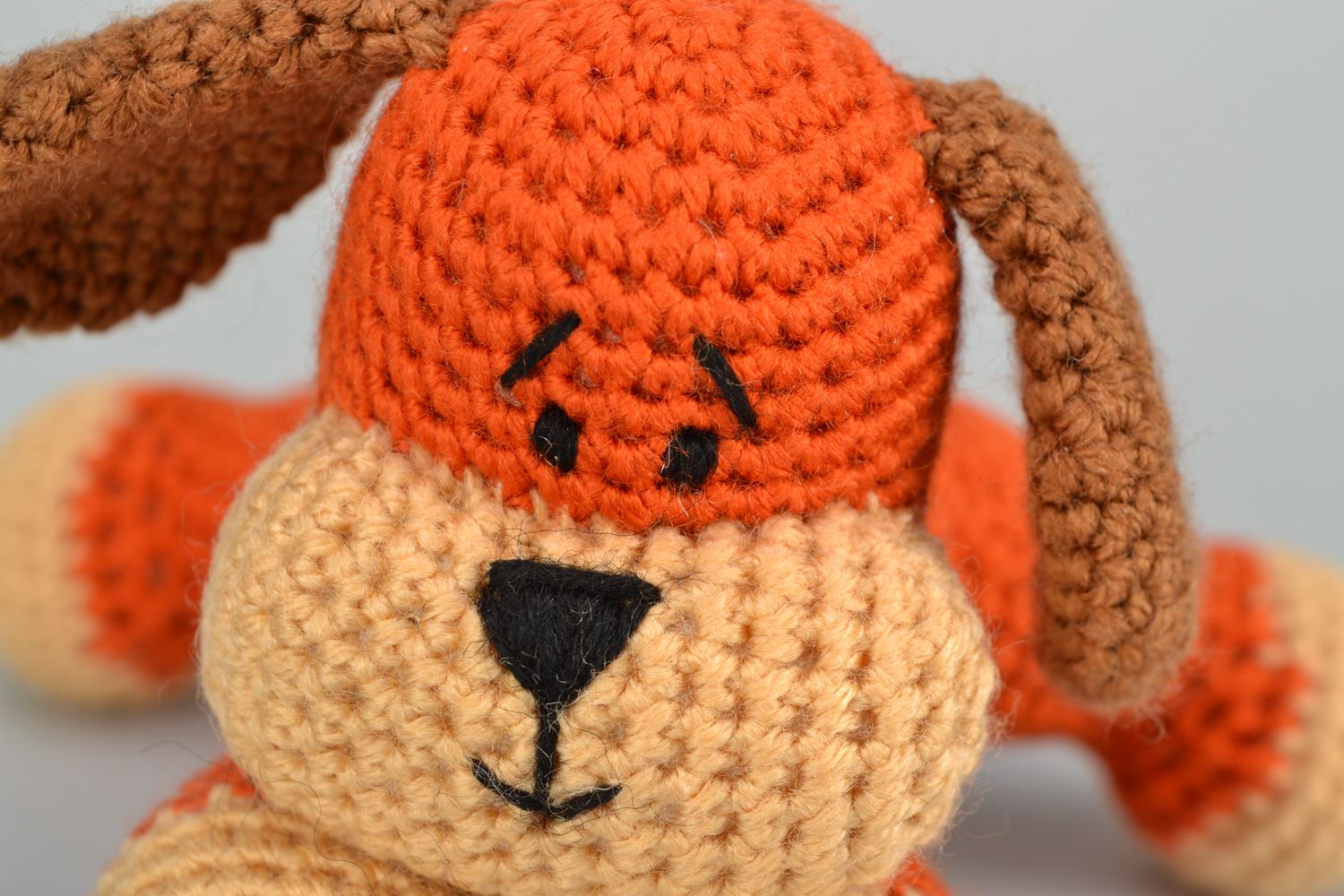 Soft crochet toy Ginger Puppy photo 3