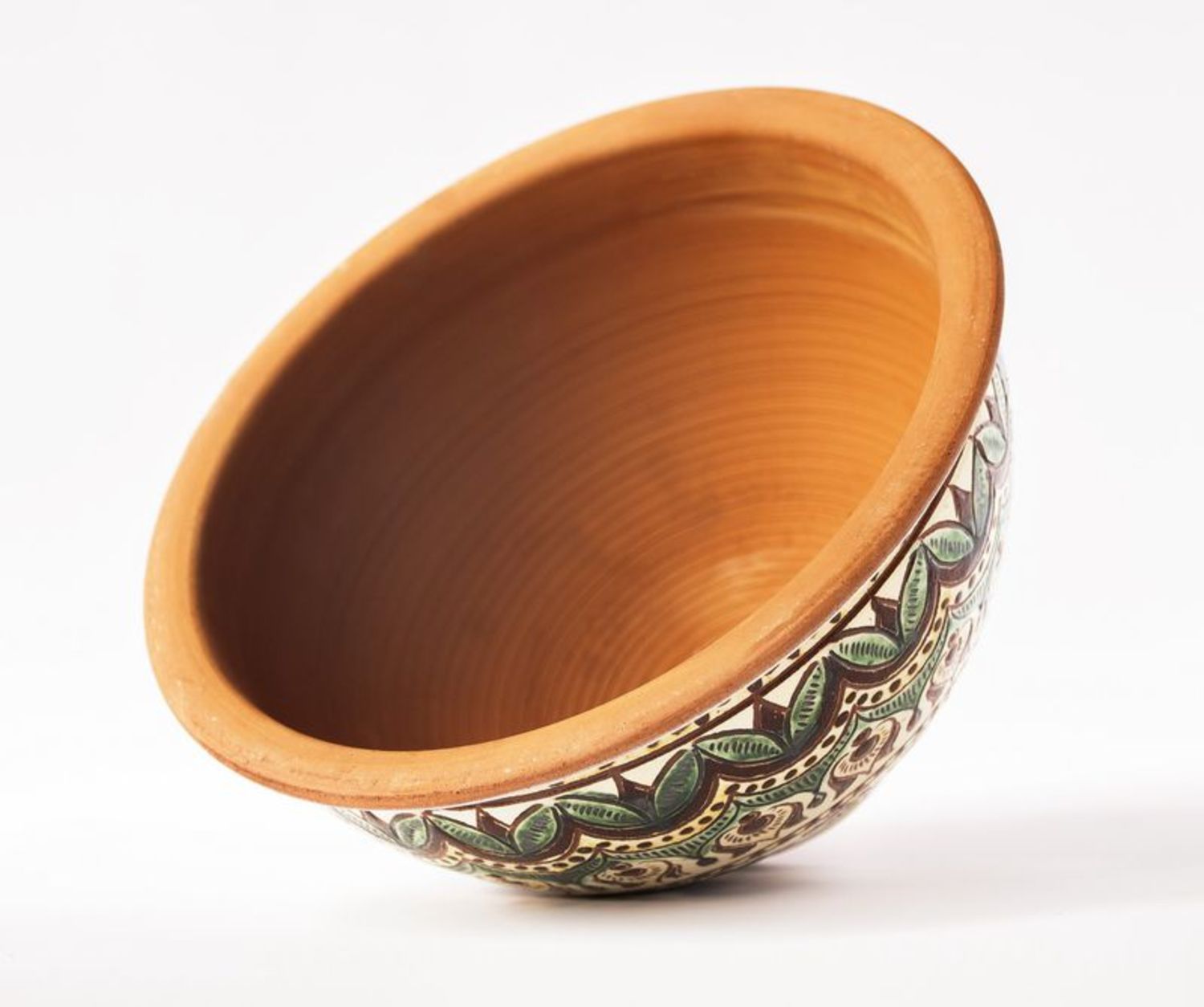 Clay painted bowl, for fruits photo 2