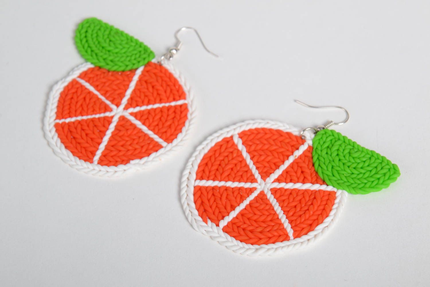 Модные серьги украшение ручной работы серьги с подвесками в виде апельсинок фото 2