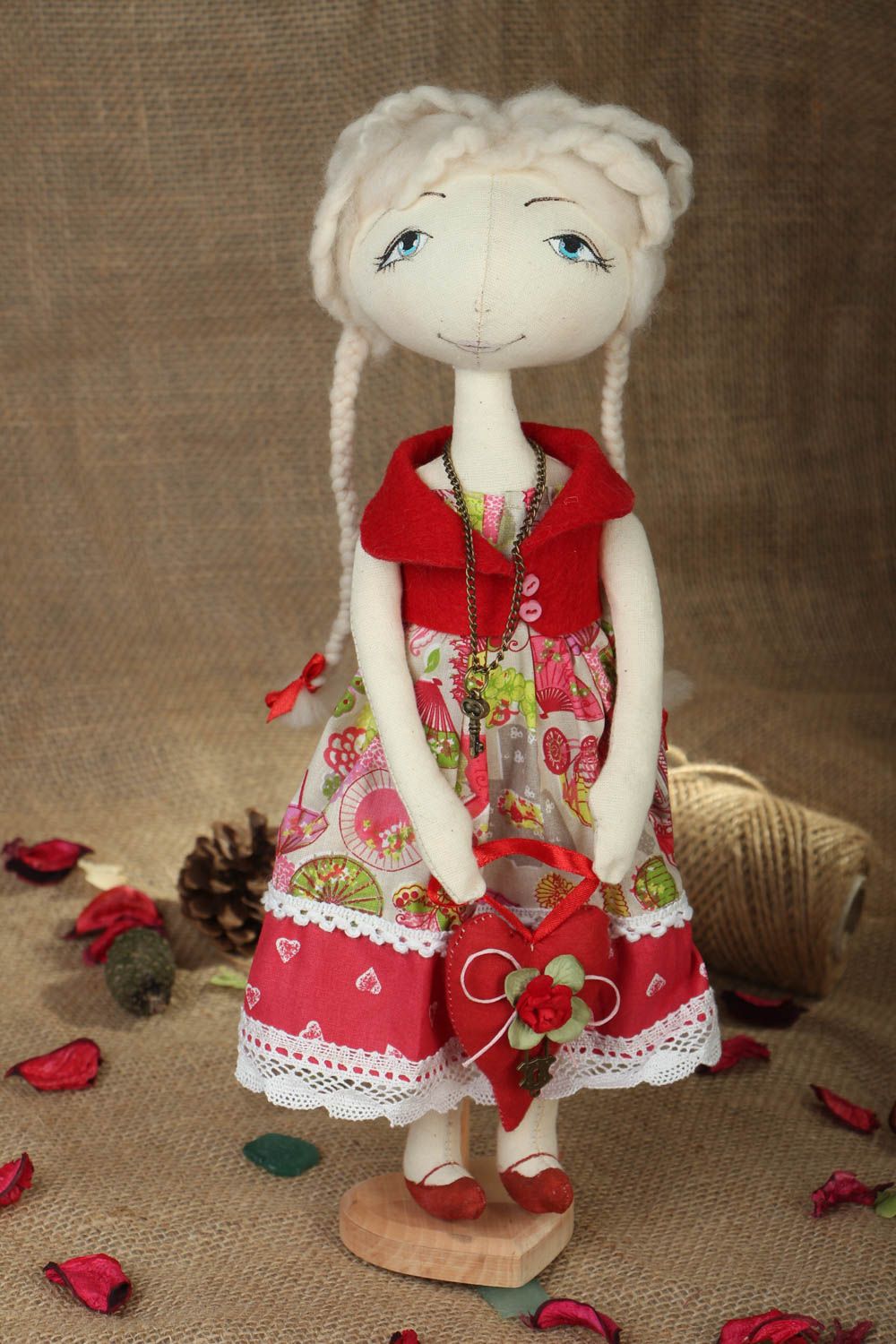 Soft toy Doll with Heart photo 5