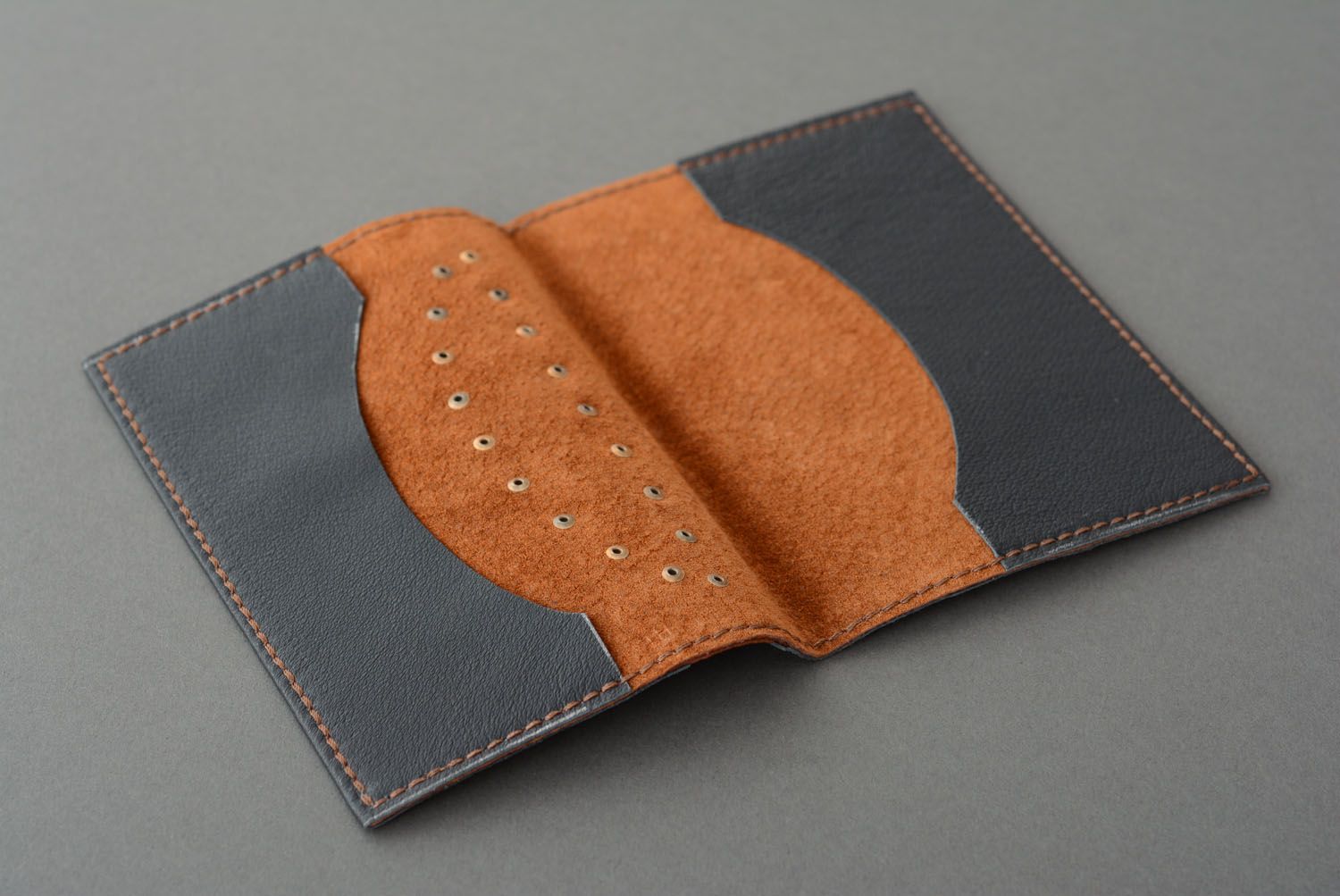 Passport cover made of leather photo 2