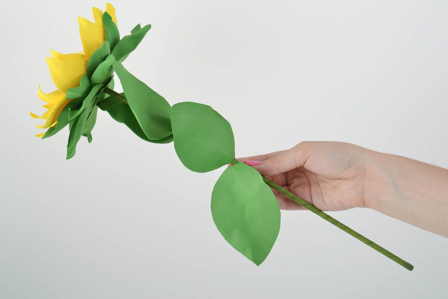Deko Blume künstliche Sonnenblume Haus Dekoration aus Foamiran Designer Geschenk foto 5