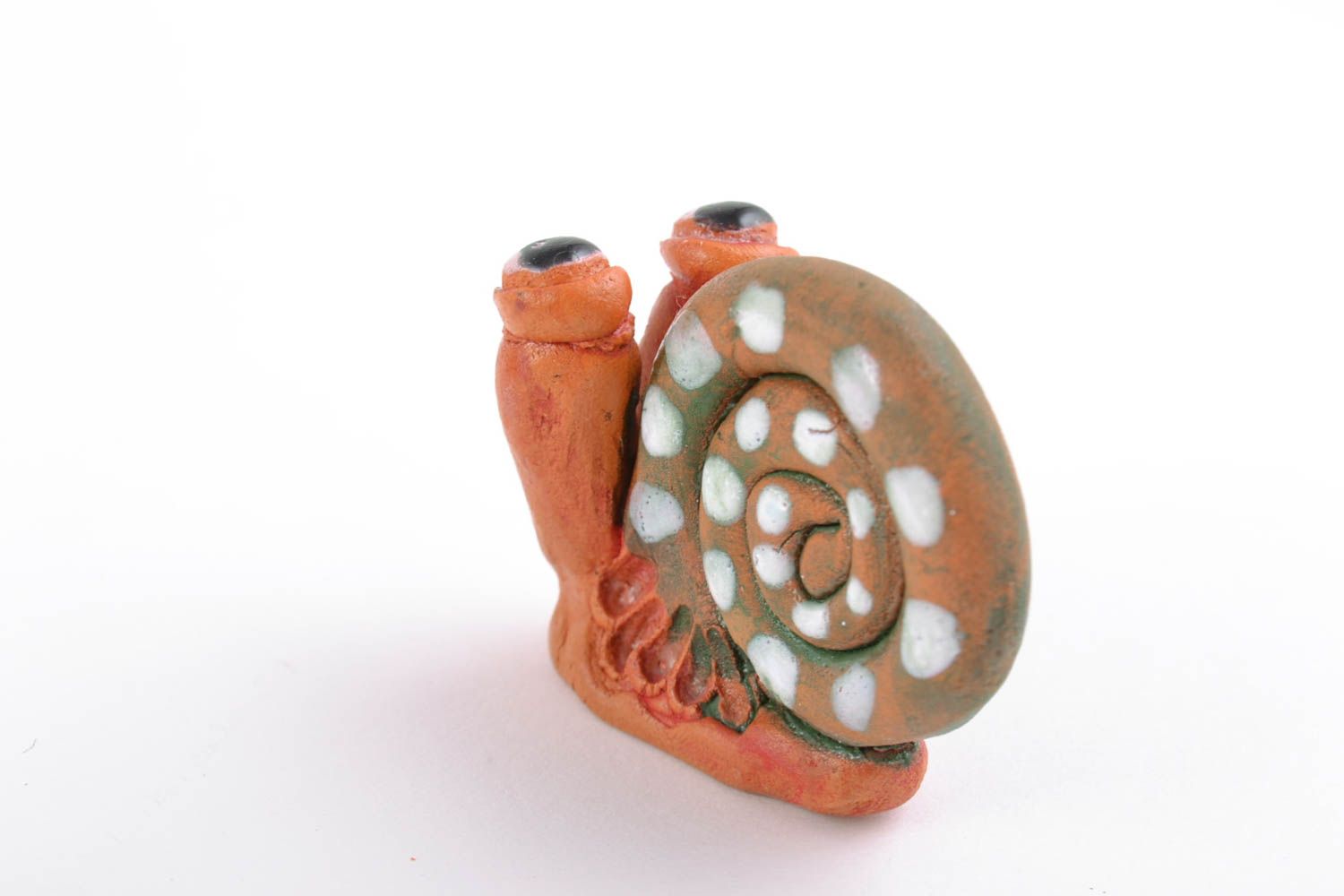 Handmade beautiful figurine with painting cute snail unusual home decor ideas photo 5