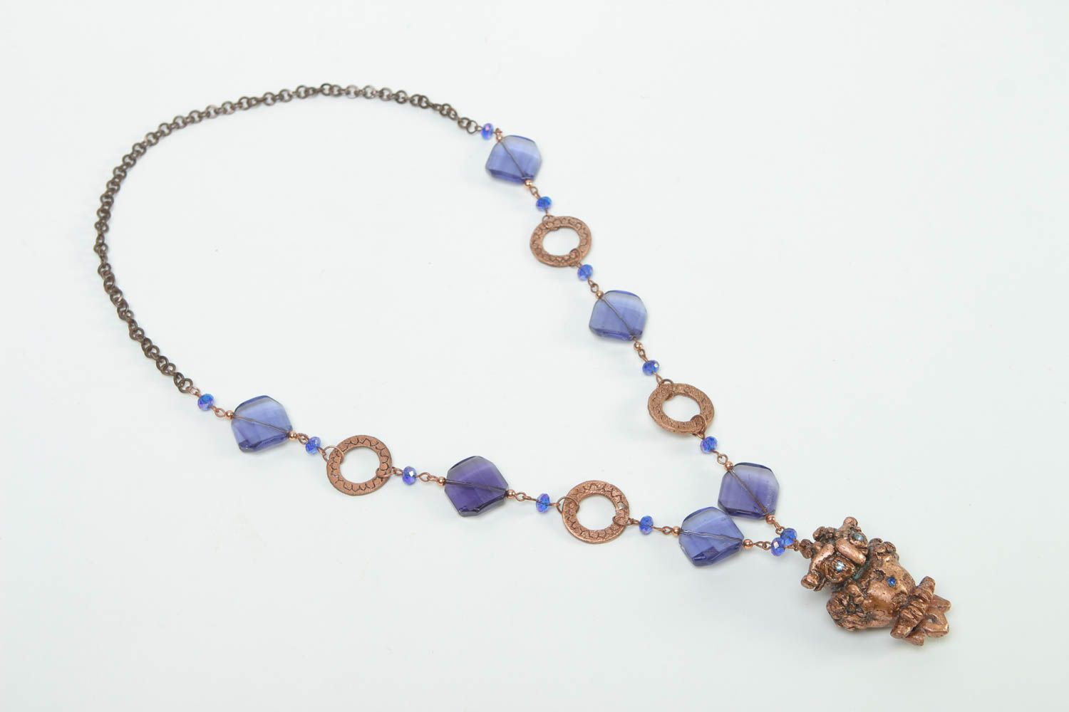Collar original de cobre bisutería artesanal elegante regalo para mujer foto 2