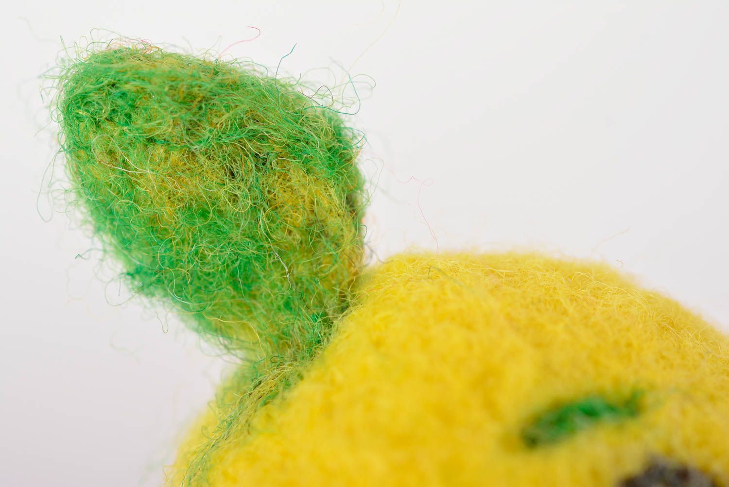 Handmade bright soft toy beautiful woolen toy unusual lemon soft toy ideas photo 4
