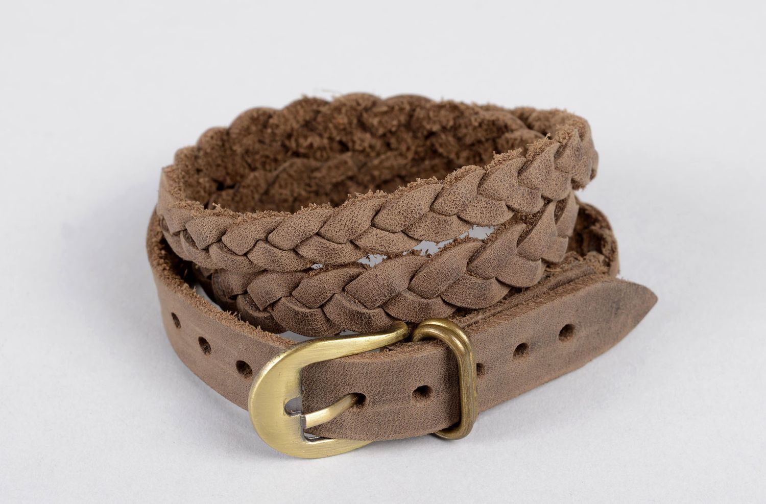 Unusual handmade leather bracelet fashion trends artisan jewelry leather goods photo 2