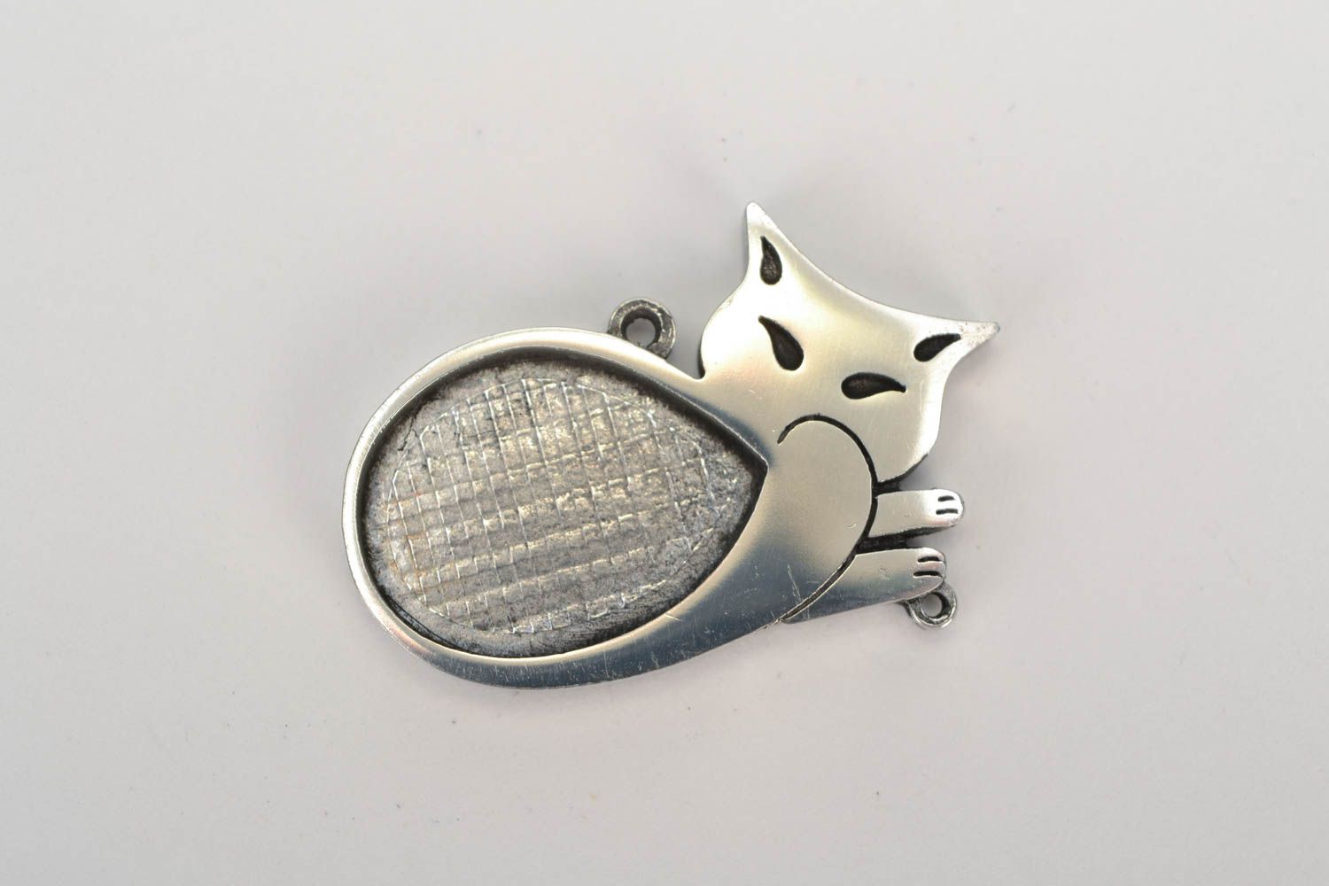 Cast blank for pendant creation in the form of cat handmade beautiful accessory photo 3