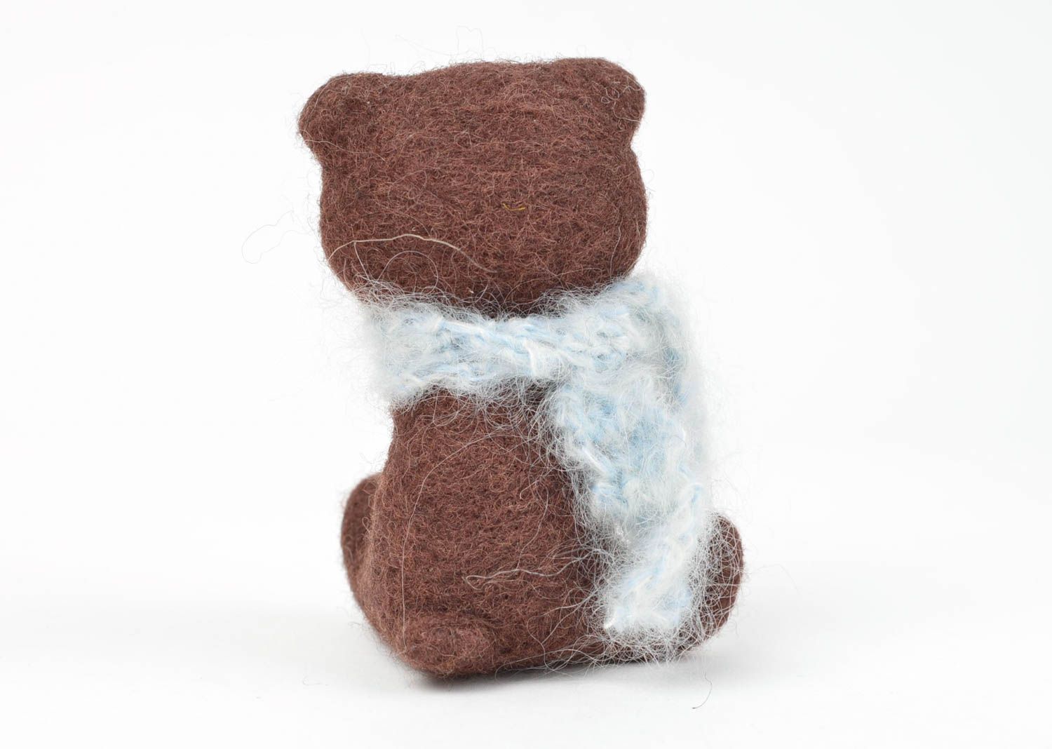 Juguete artesanal de lana natural muñeca de peluche regalo original para niño foto 4