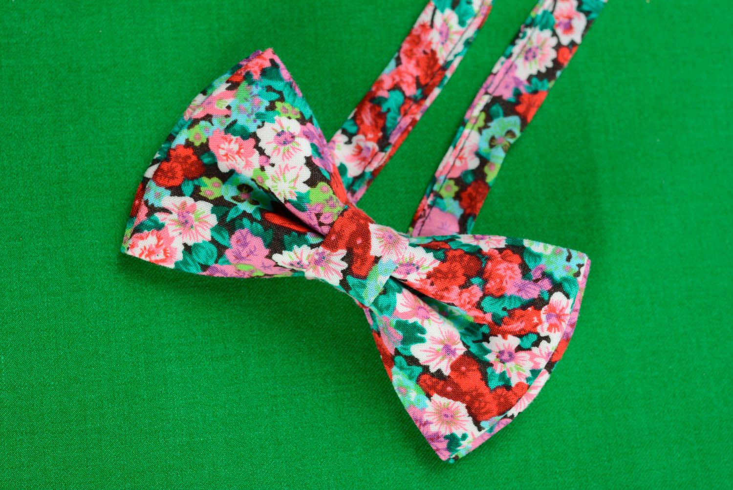 Текстильная бабочка-галстук фото 3